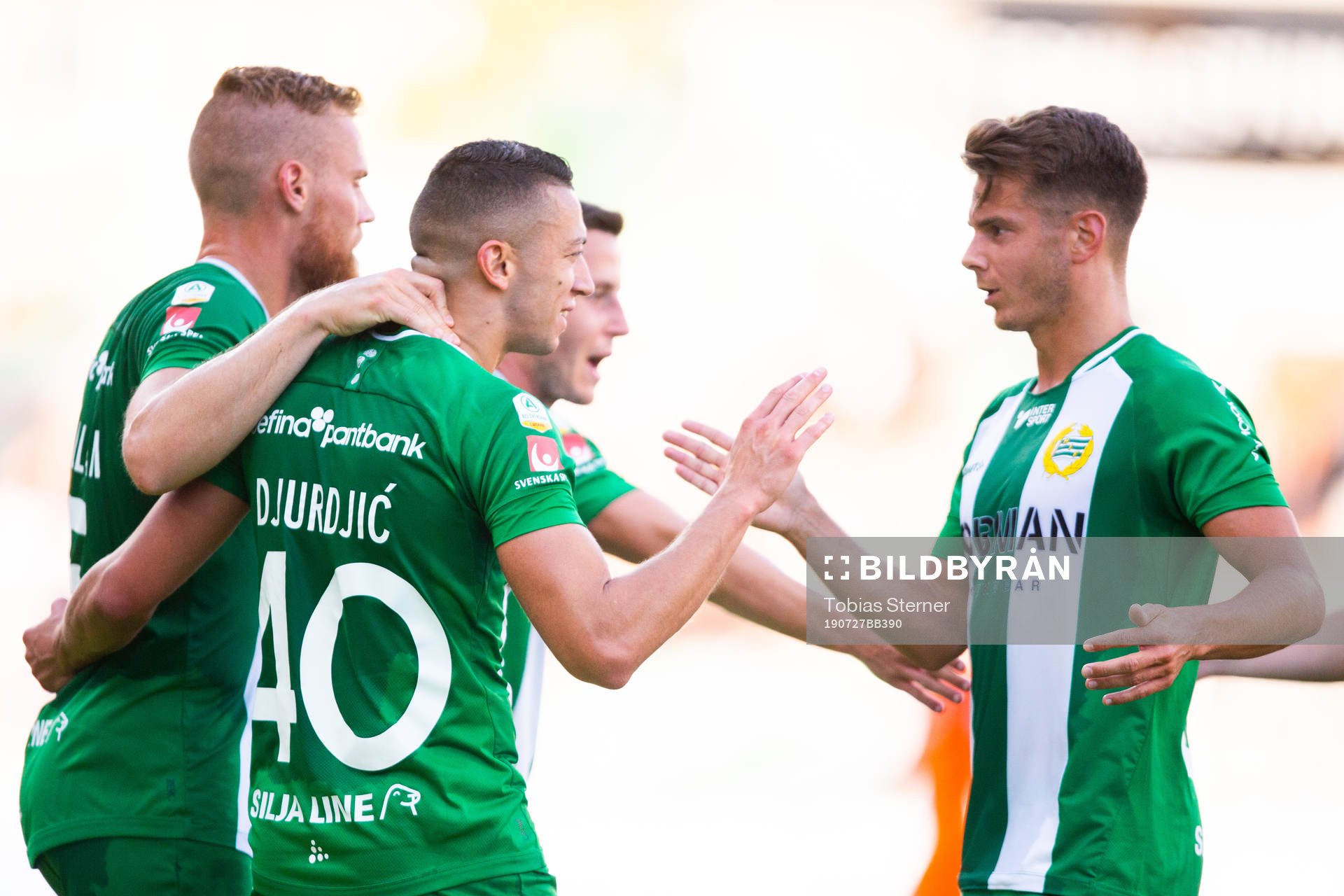 Hammarbys Nikola Djurdjic jublar med lagkamrater