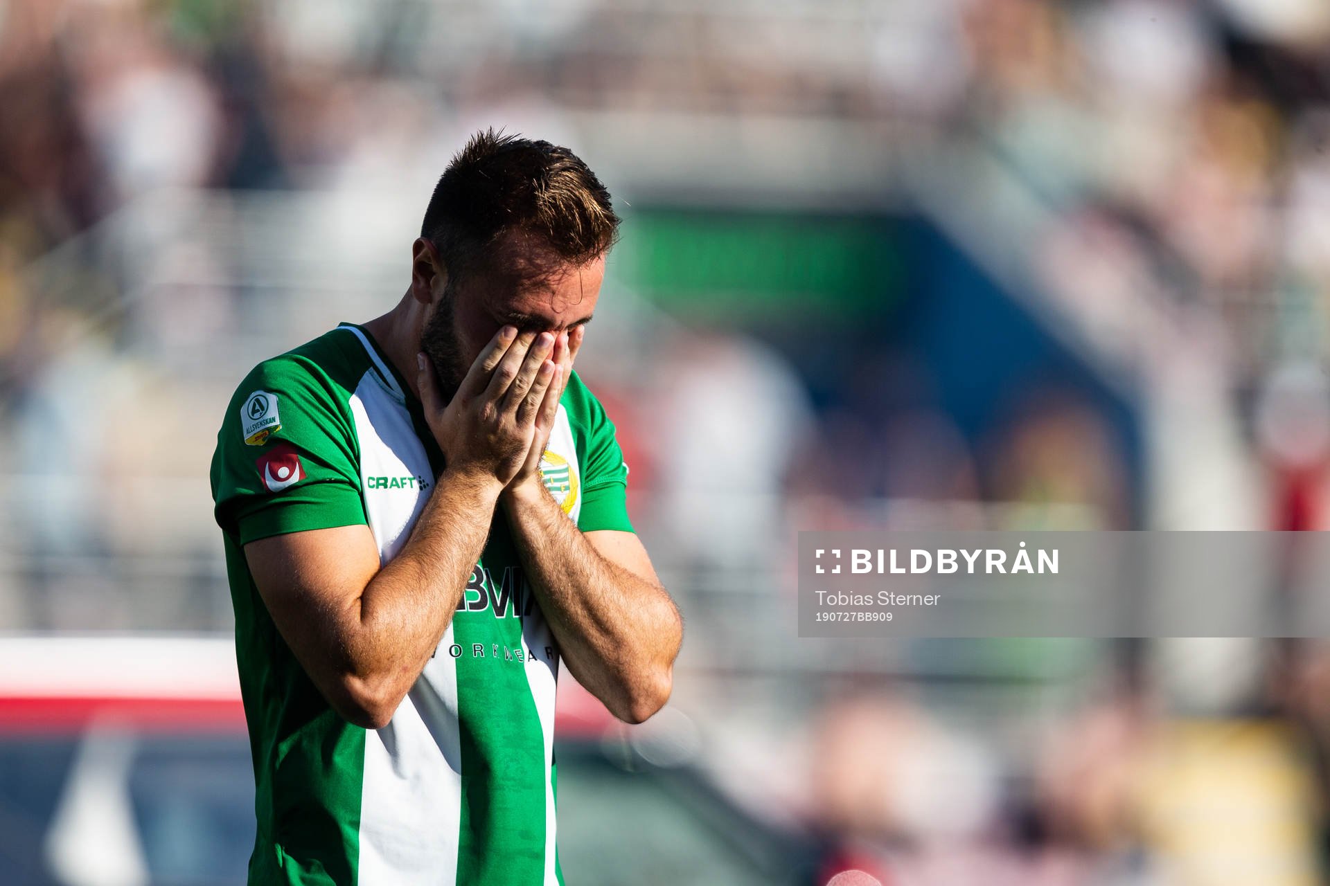 Hammarbys Muamer Tankovic innan fotbollsmatchen i