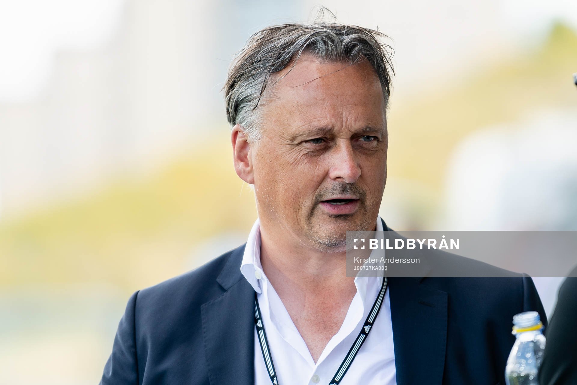 Sundsvalls sportchef Urban Hagblom före fotbollsmatchen i