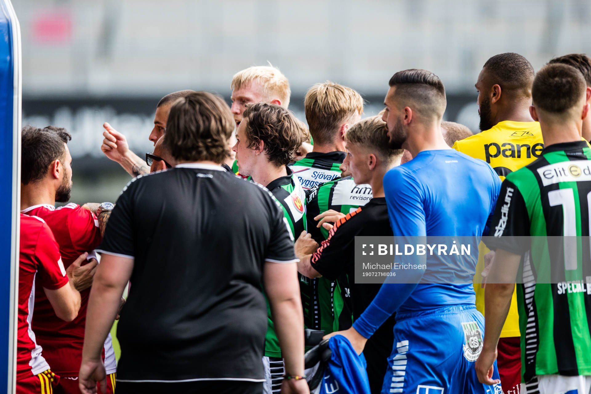 GAIS spelare och Syrianska spelare i dispyt