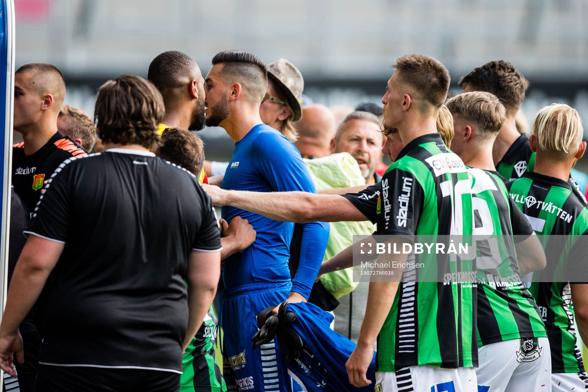 GAIS spelare och Syrianska spelare i dispyt