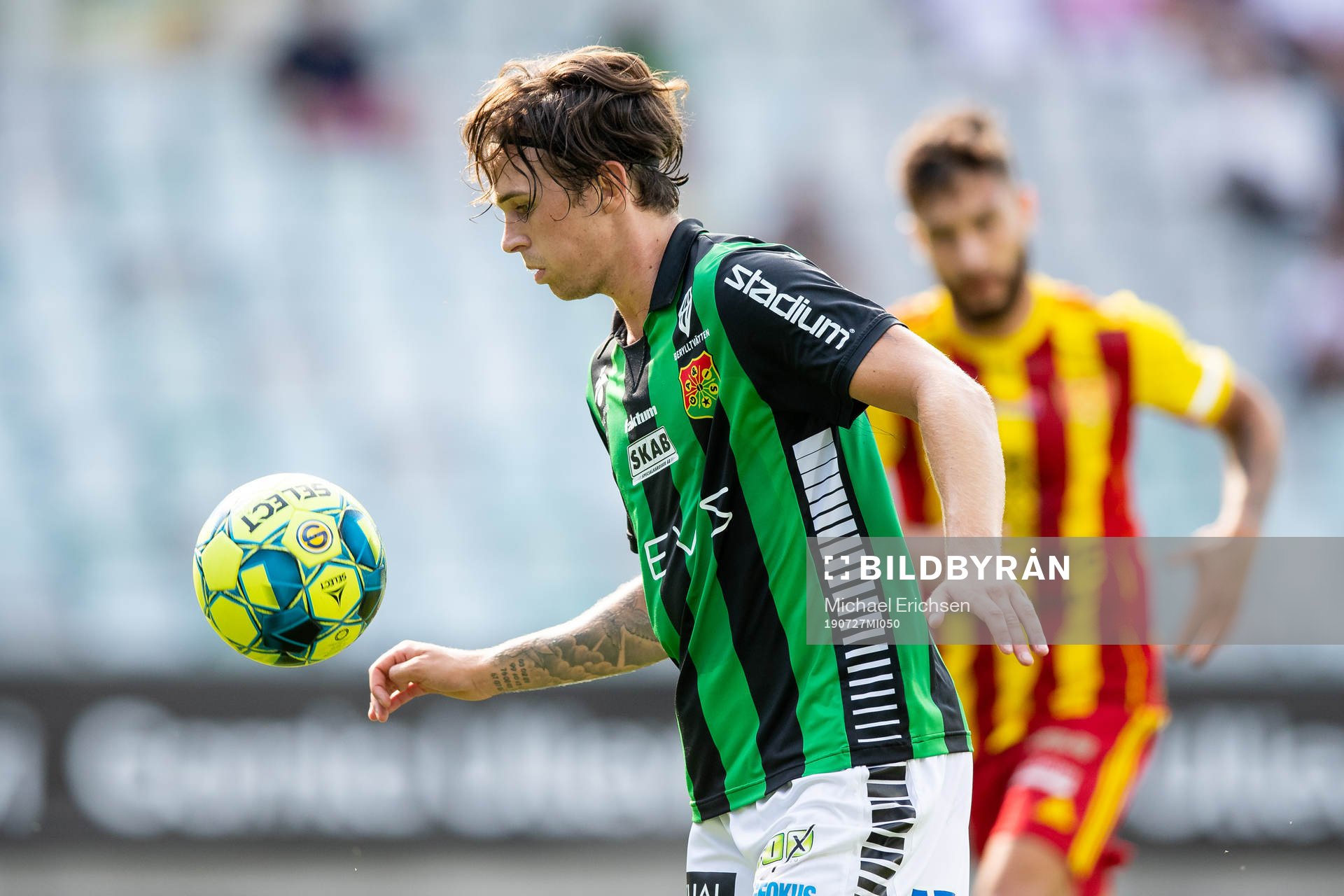 GAIS Rasmus Rosenqvist under fotbollsmatchen i Superettan mellan GAIS och Syrianska den 27 juli 2019 i Göteborg.