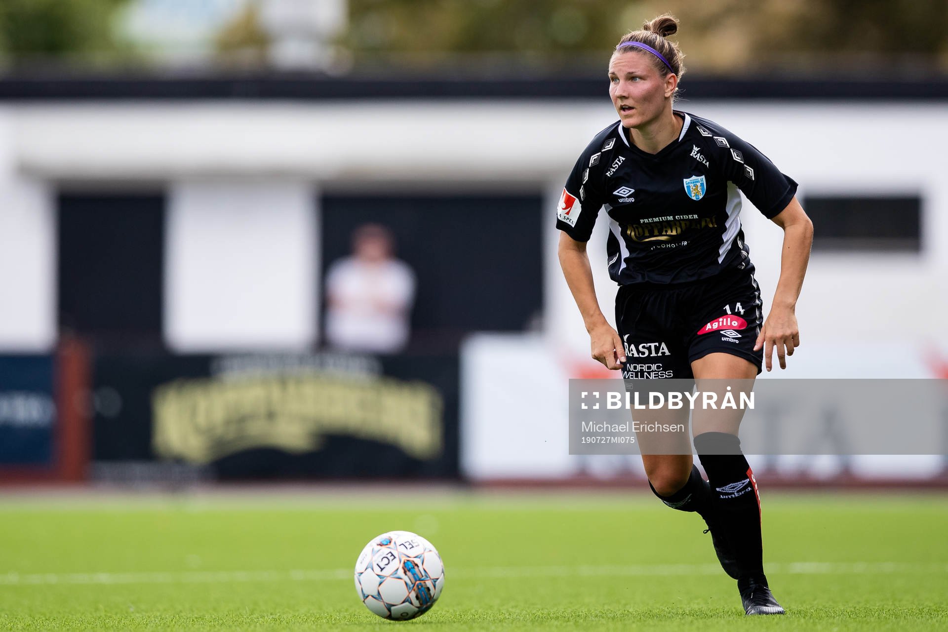 Göteborgs Natalia Kuikka under fotbollsmatchen i Damallsvenskan mellan Kopparbergs/Göteborg och Örebro den 27 juli 2019 i Göteborg.