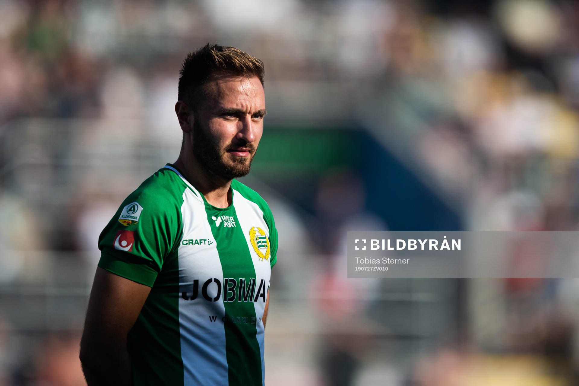 Hammarbys Muamer Tankovic innan fotbollsmatchen i