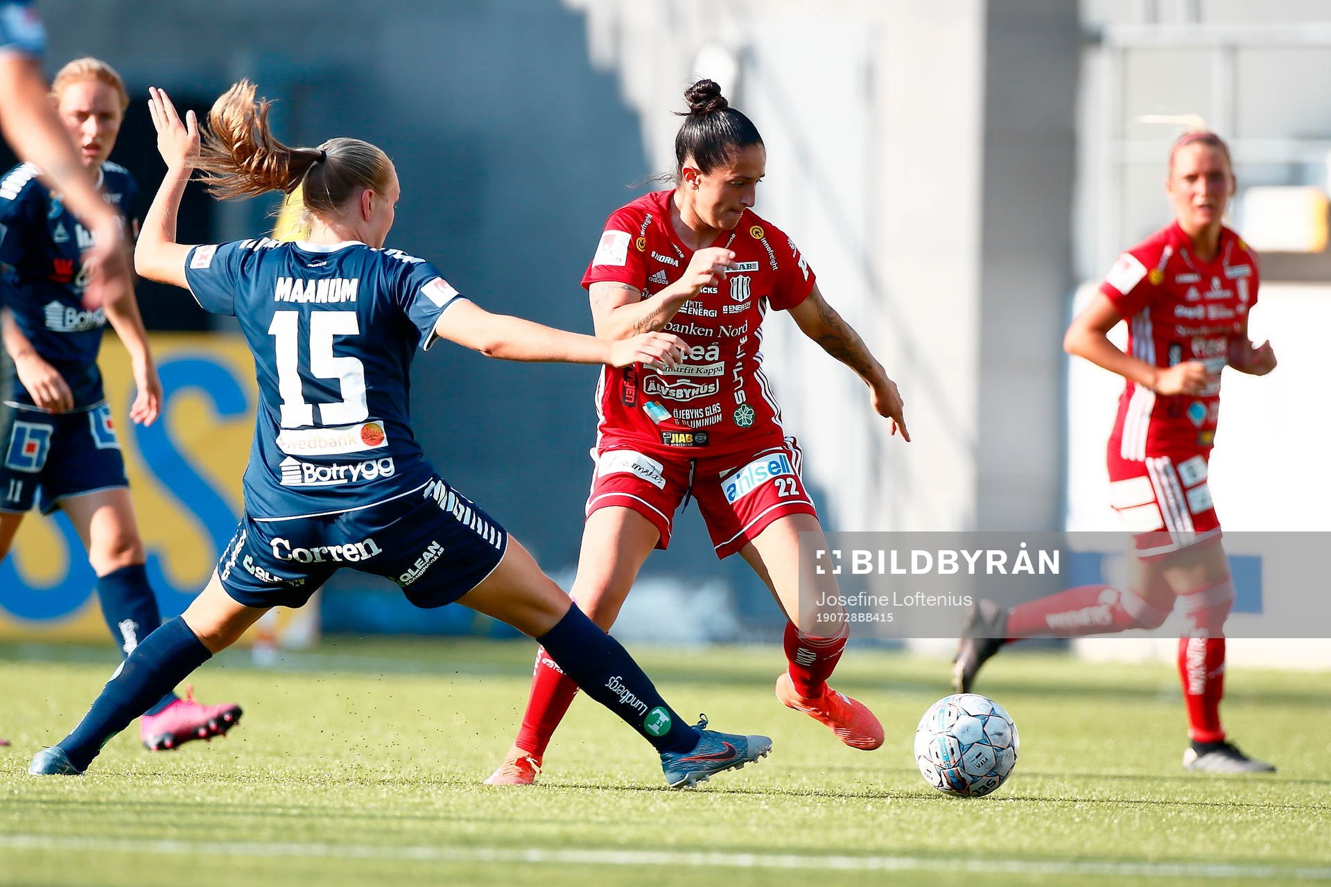 Piteås Fernanda Da Silvaunder fotbollsmatchen i
