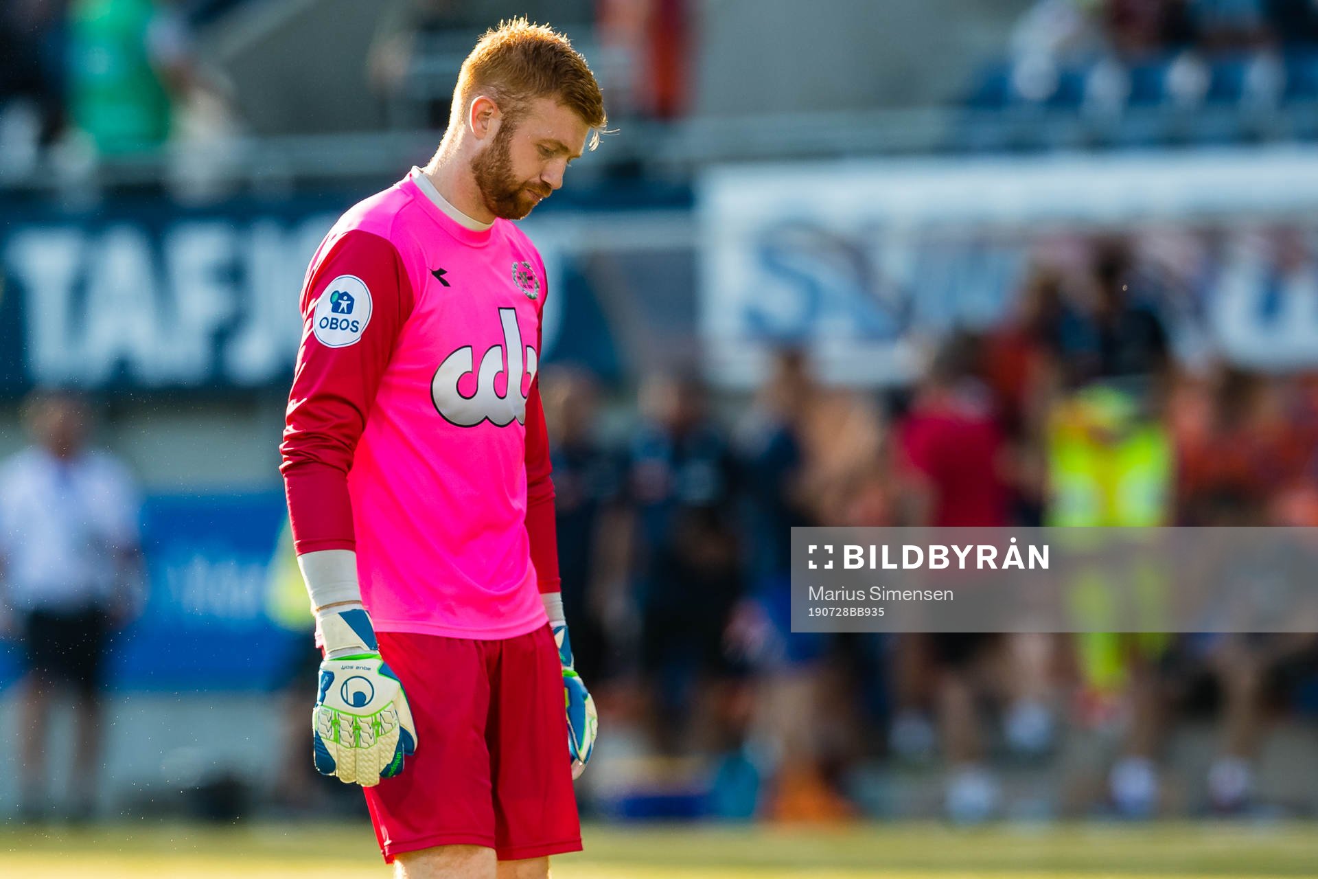 Renze Jagger Fij of Nest-Sotra looks dejected during the OBOS-ligaen match between Aalesund and Nest-Sotra on July 28, 2019 in Ålesund.
