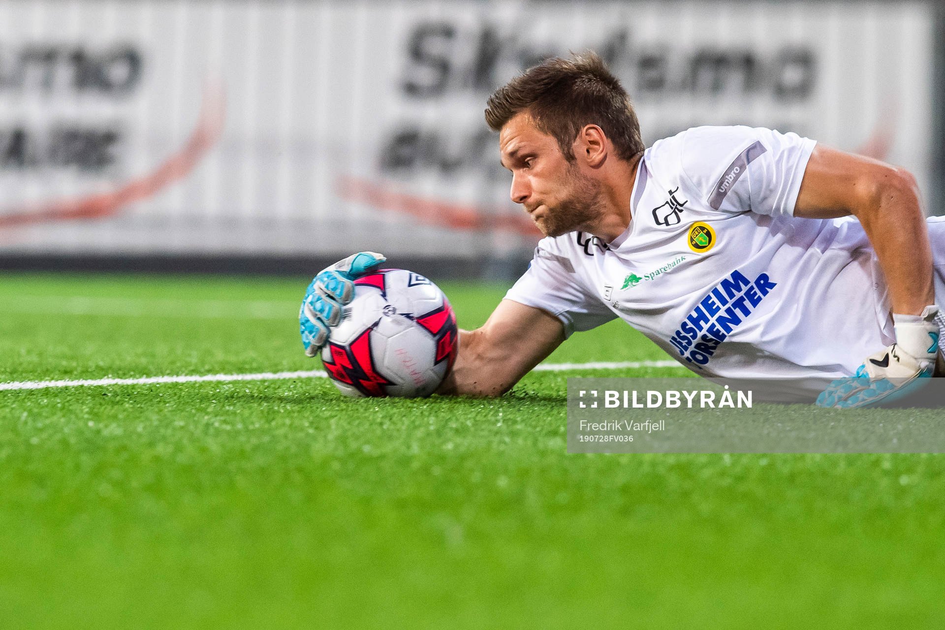 Goalkeeper Stefan Hagerup of Ull/Kisa during the OBOS-ligaen match between Ull/Kisa and Start on July 28, 2019 in Jessheim. 