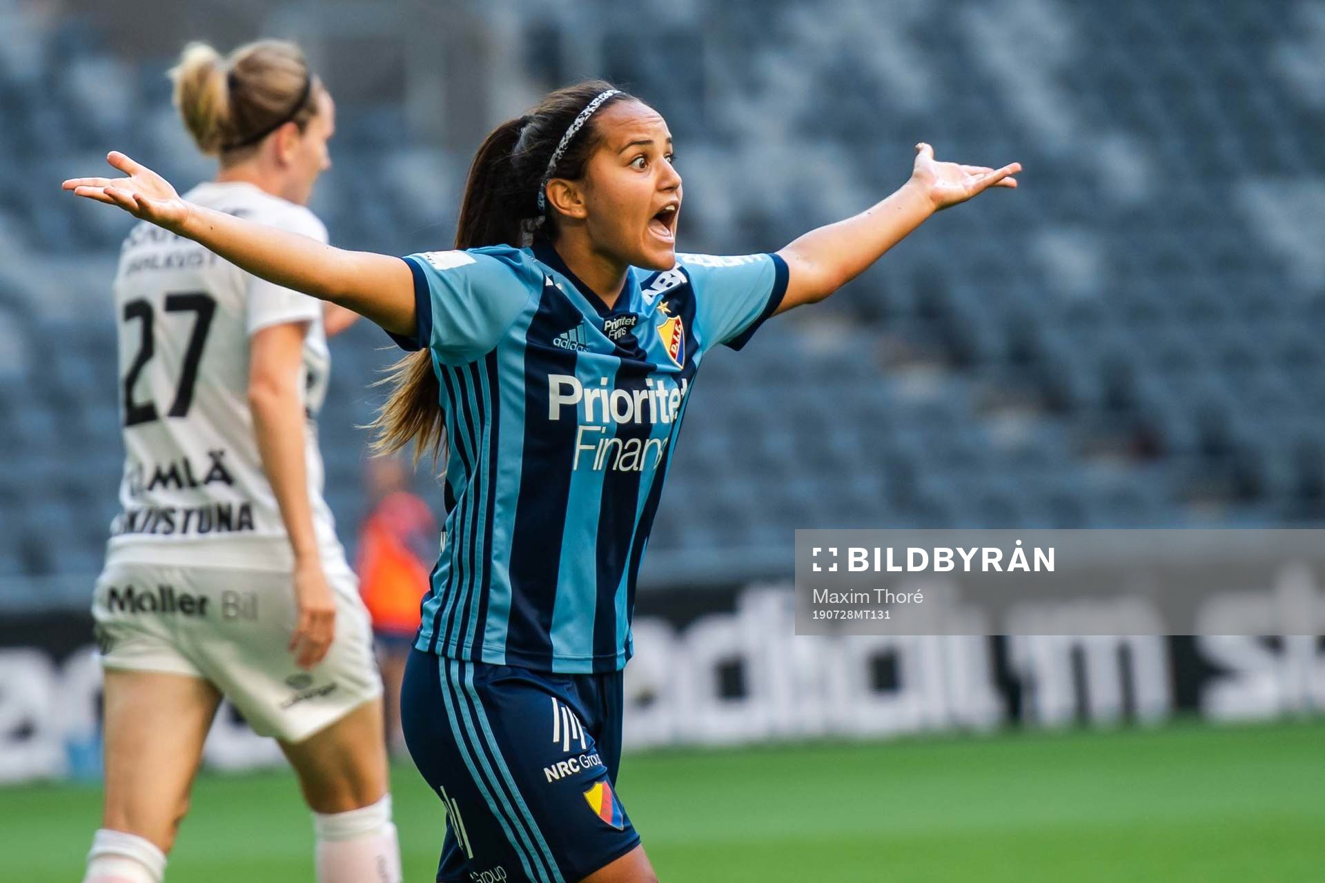 Djurgårdens Malin Diaz reagerar