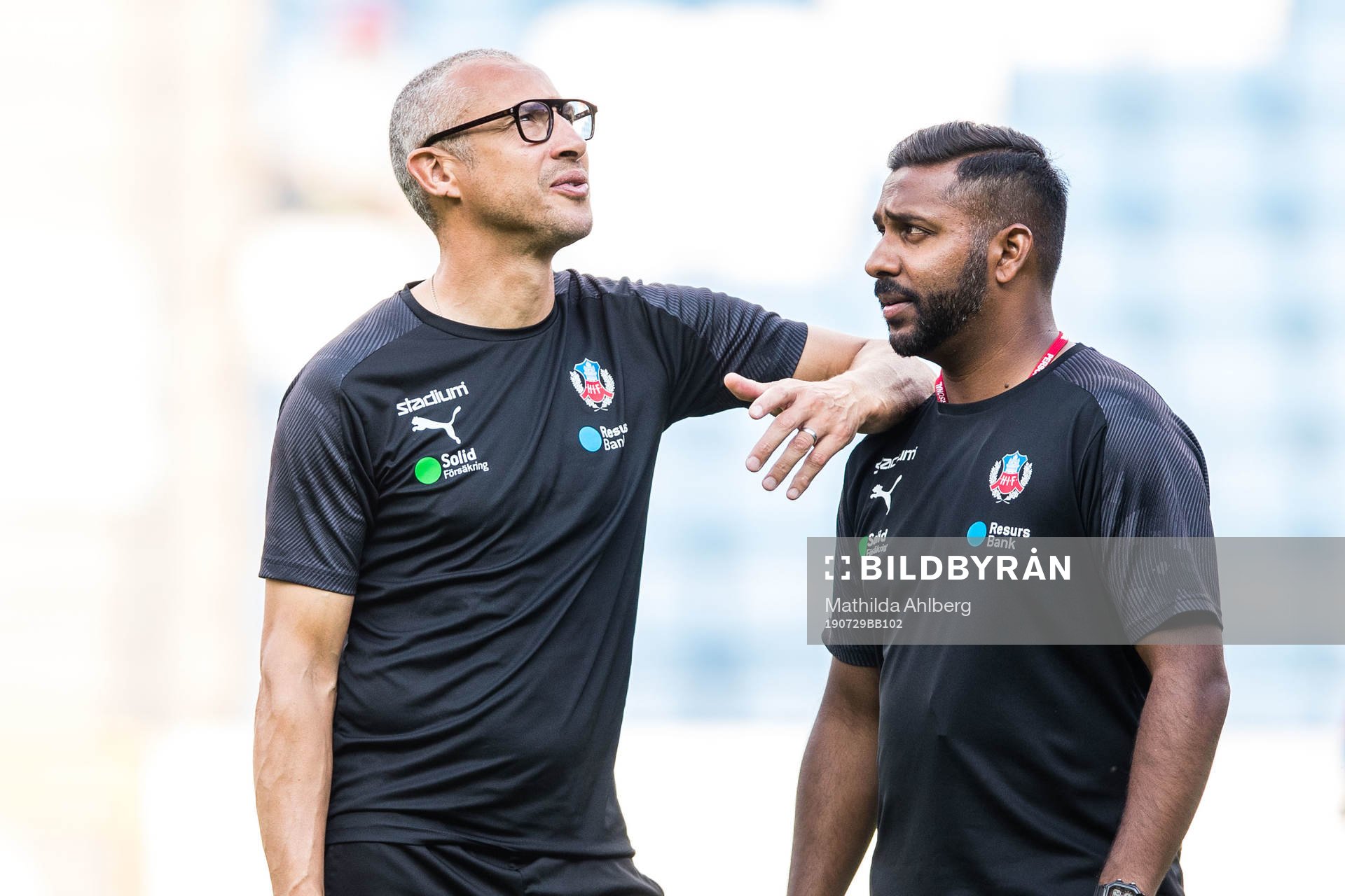 Helsingborgs tränare Henrik Larsson och assisterande