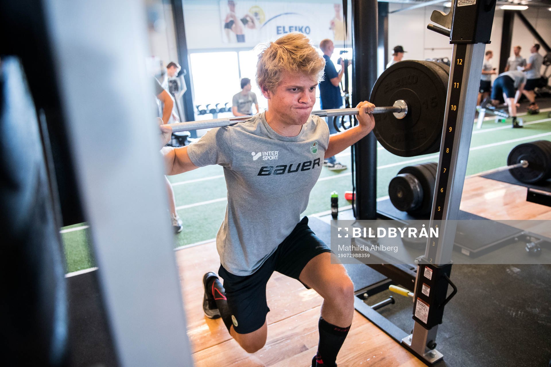 under en ishockeyträning med SHL-laget Rögle