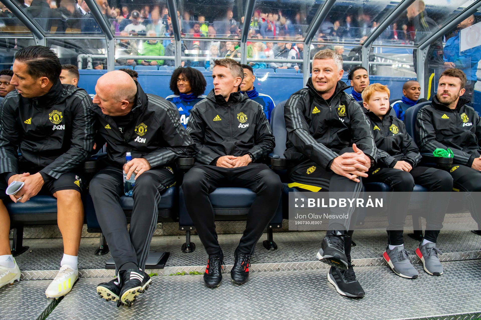 Ole Gunnar Solskjær, manager of Manchester United, with