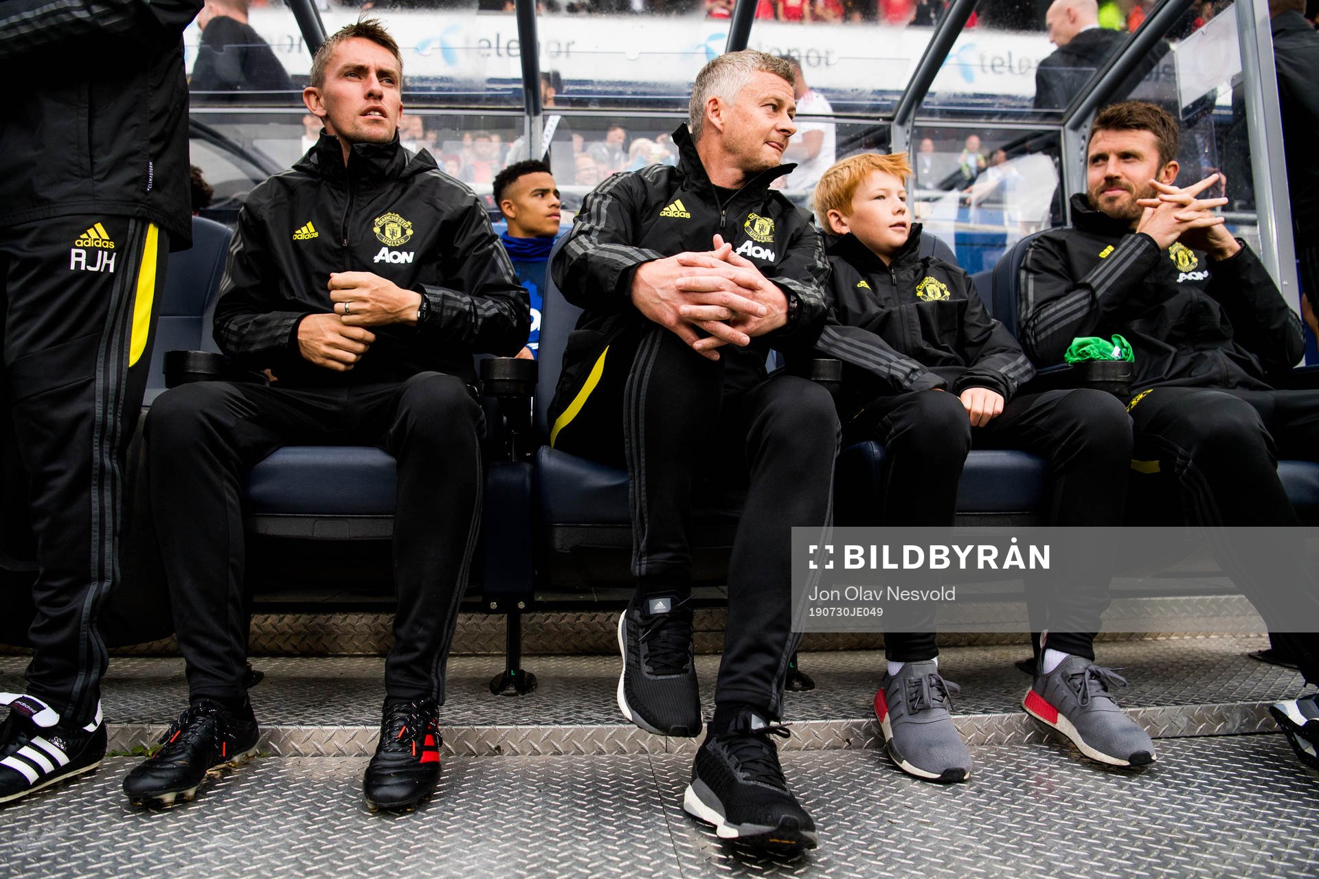 Ole Gunnar Solskjær, manager of Manchester United, and his