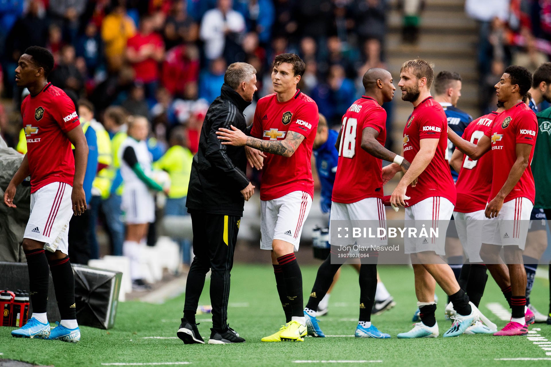 Ole Gunnar Solskjær, manager of Manchester United, and