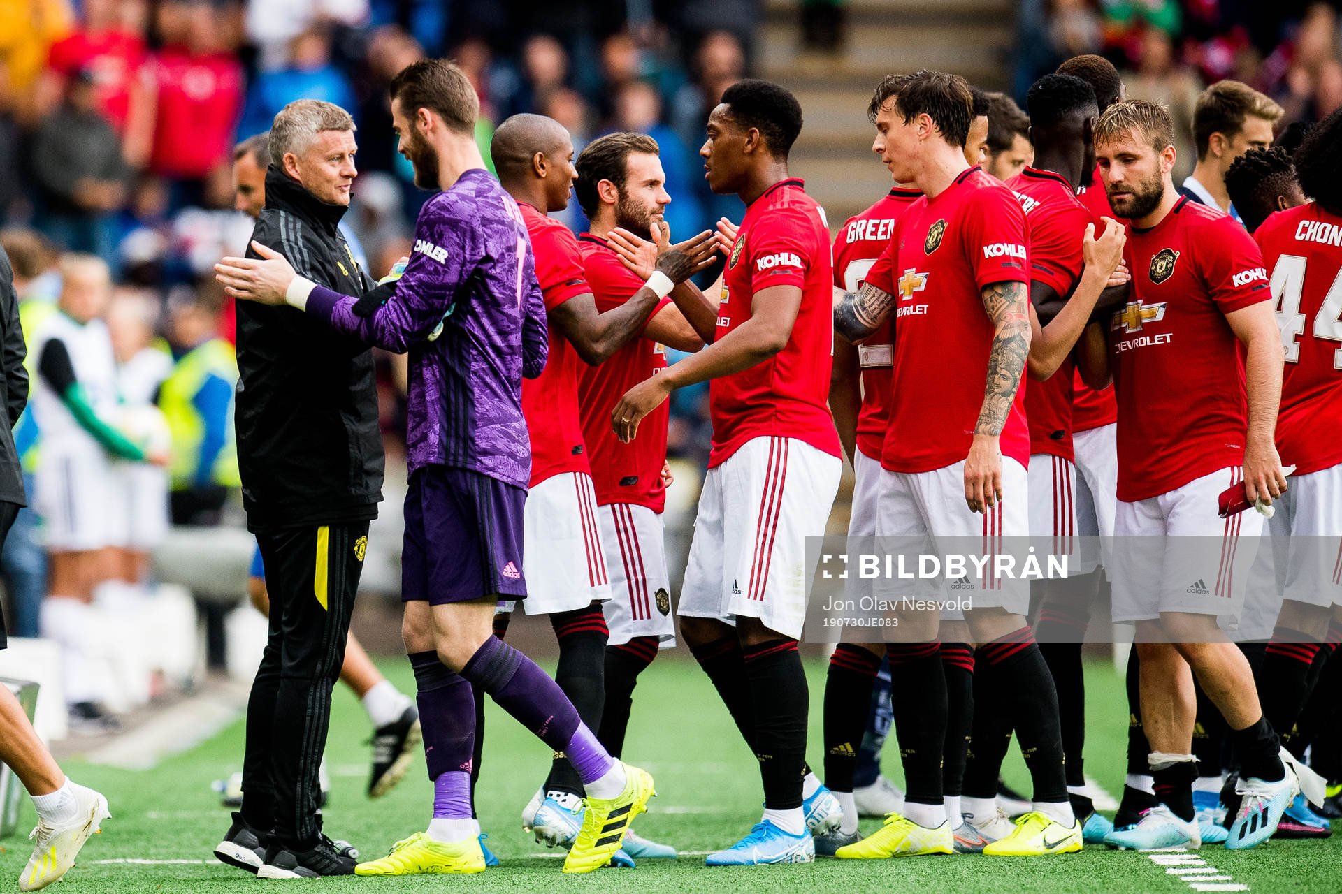 Ole Gunnar Solskjær, manager of Manchester United, and
