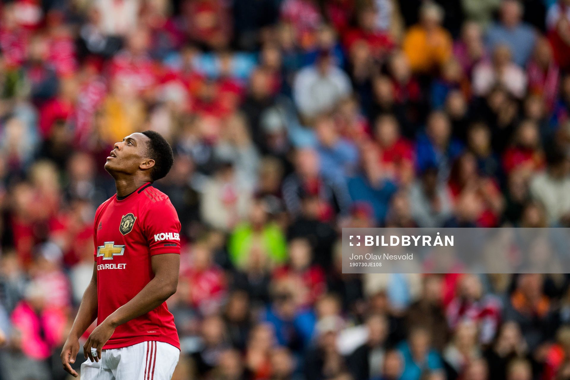 Anthony Martial of Manchester United during the friendly match between Kristiansund and Manchester United on July 30, 2019 in Oslo.