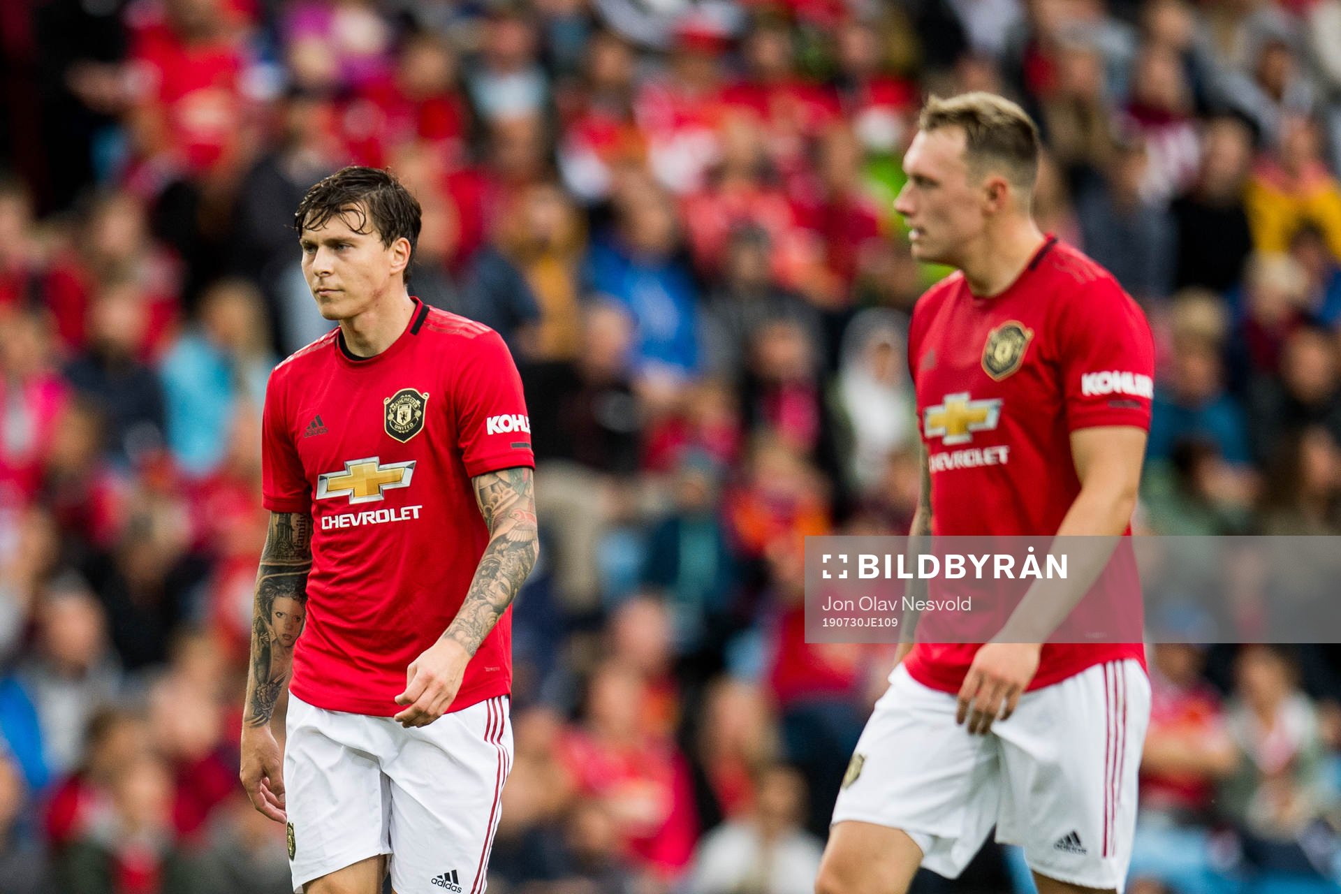 Victor Lindelöf and Phil Jones of Manchester United
