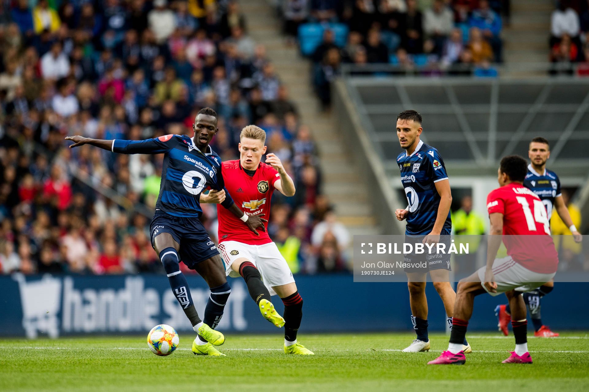Amidou Diop of Kristiansund and Scott McTominay of