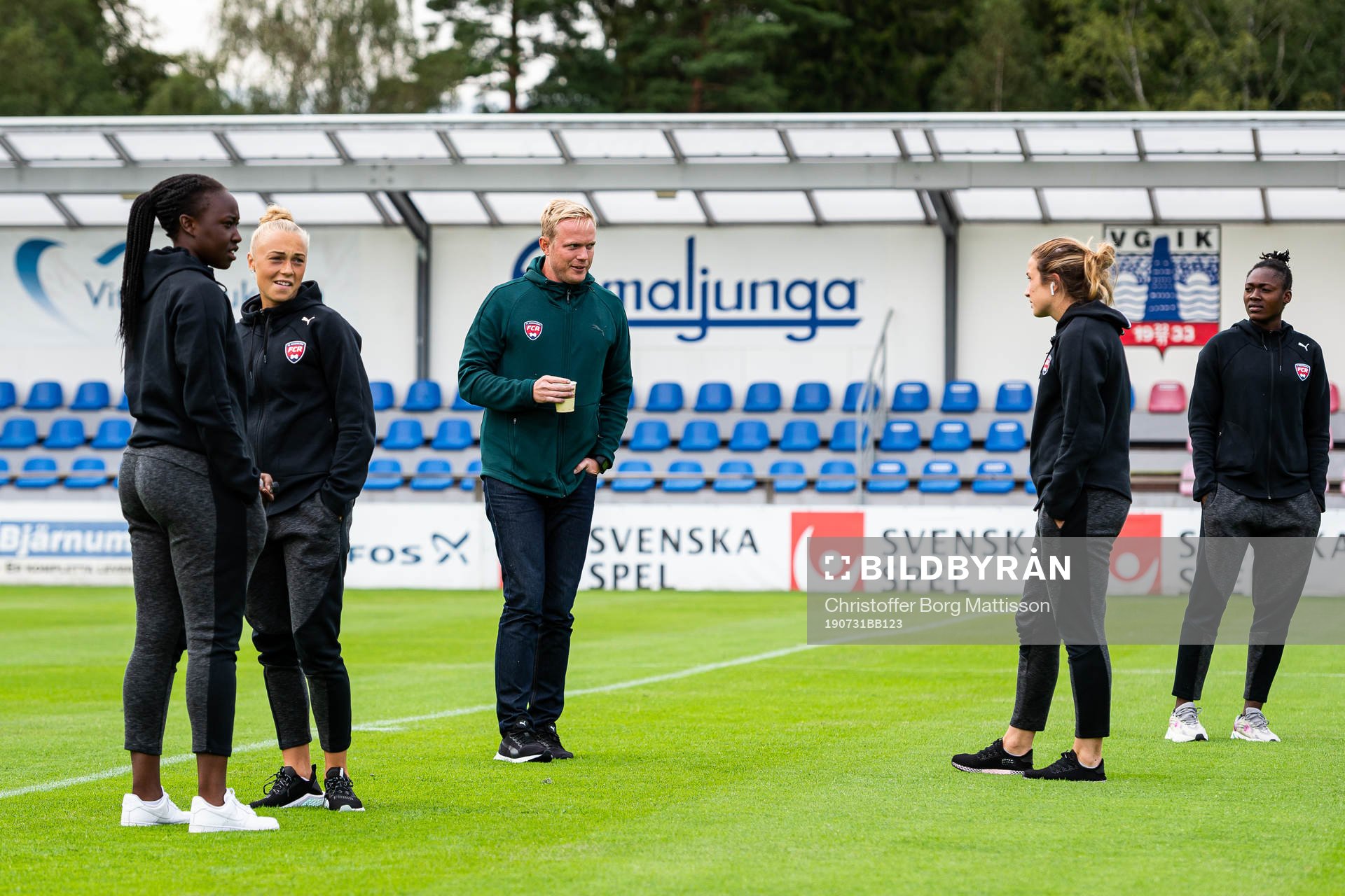 Rosengårds tränare Jonas Eidevall och spelare