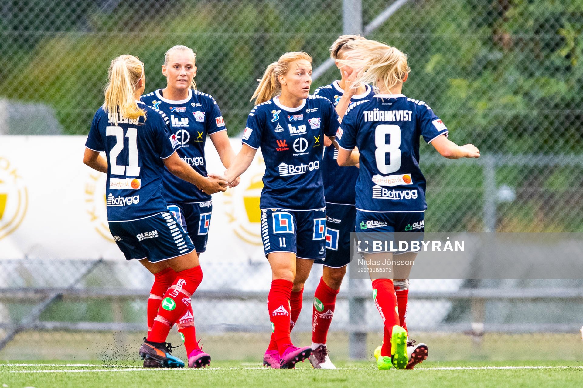 Linköping spelare jublar