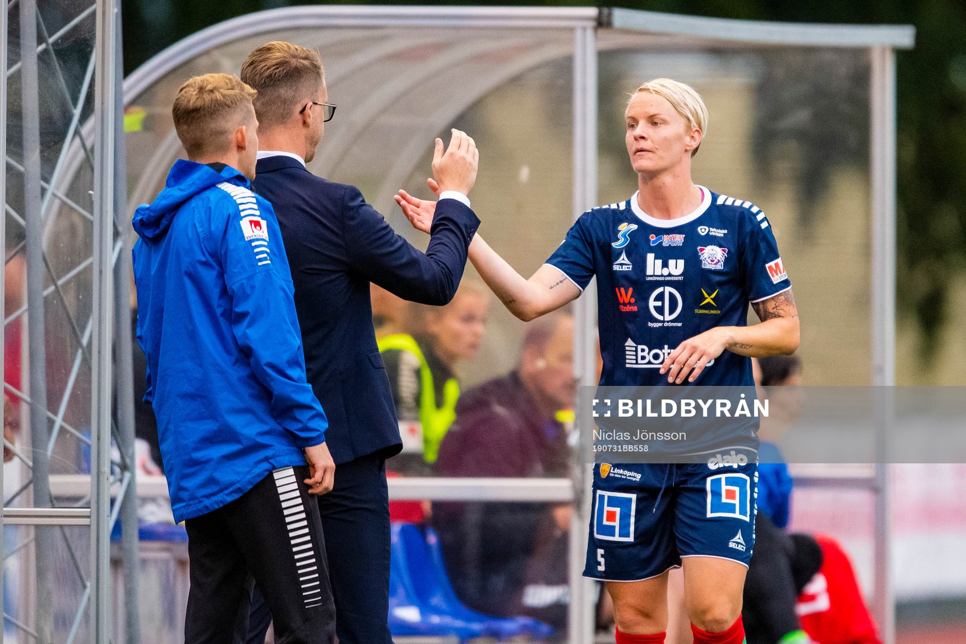 Linköpings Nilla Fischer och tränare Olof Unogård
