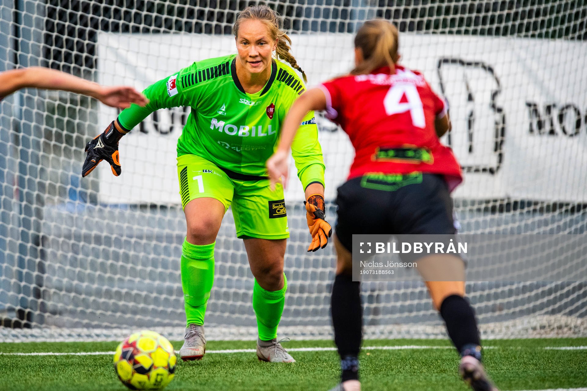Limhamn Bunkeflos målvakt Vera Amanda Varis  under fotbollsmatchen i Damallsvenskan mellan Limhamn Bunkeflo och Linköping den 31 juli 2019 i Malmö.