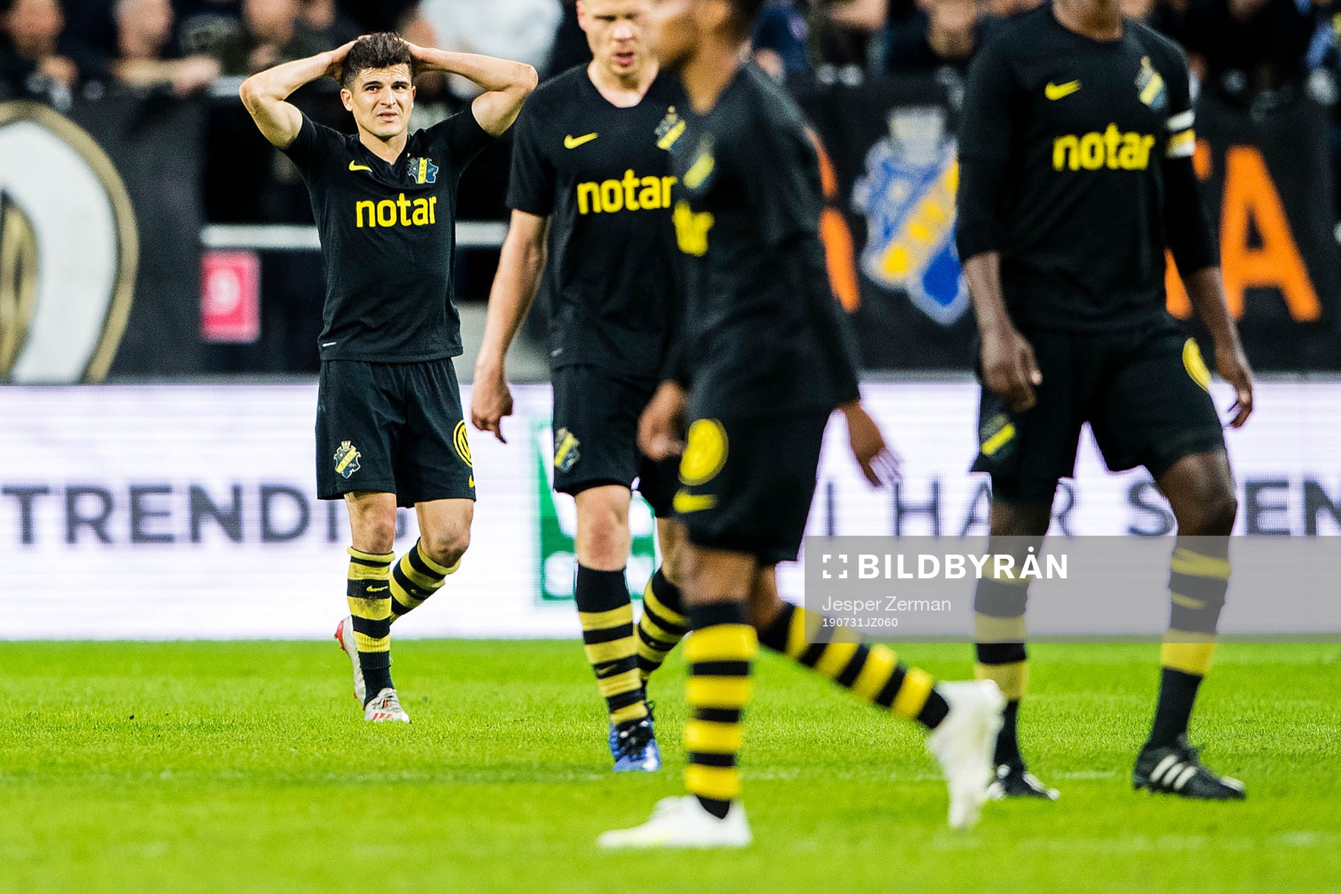 Tarik Elyounoussi of AIK looks dejected