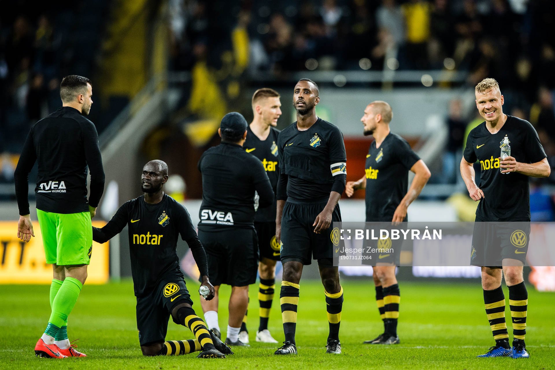 Players of AIK looks dejected