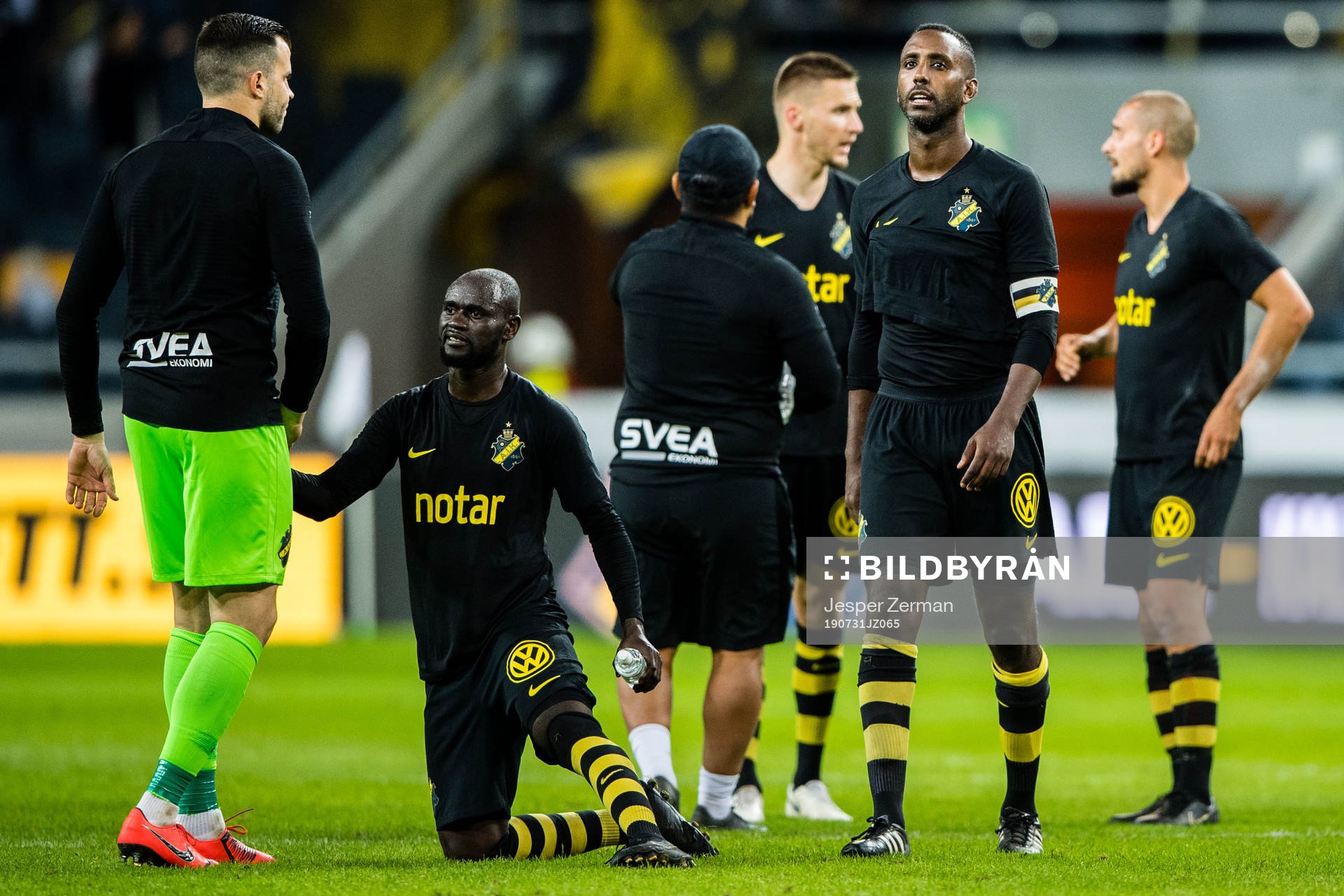 Players of AIK looks dejected