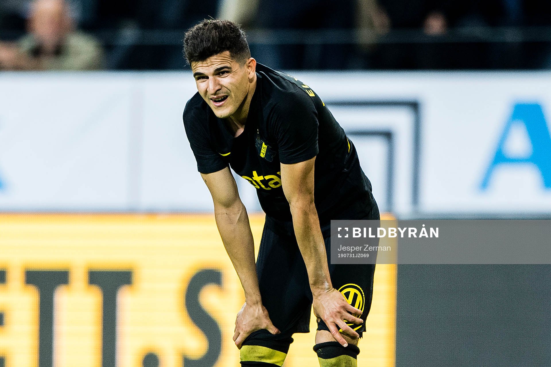 Tarik Elyounoussi of AIK looks dejected