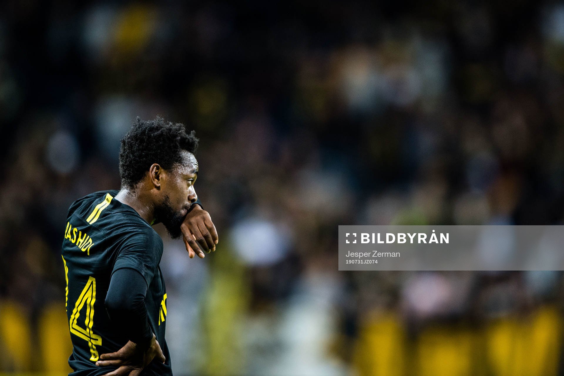 Heradi Rashidi of AIK looks dejected