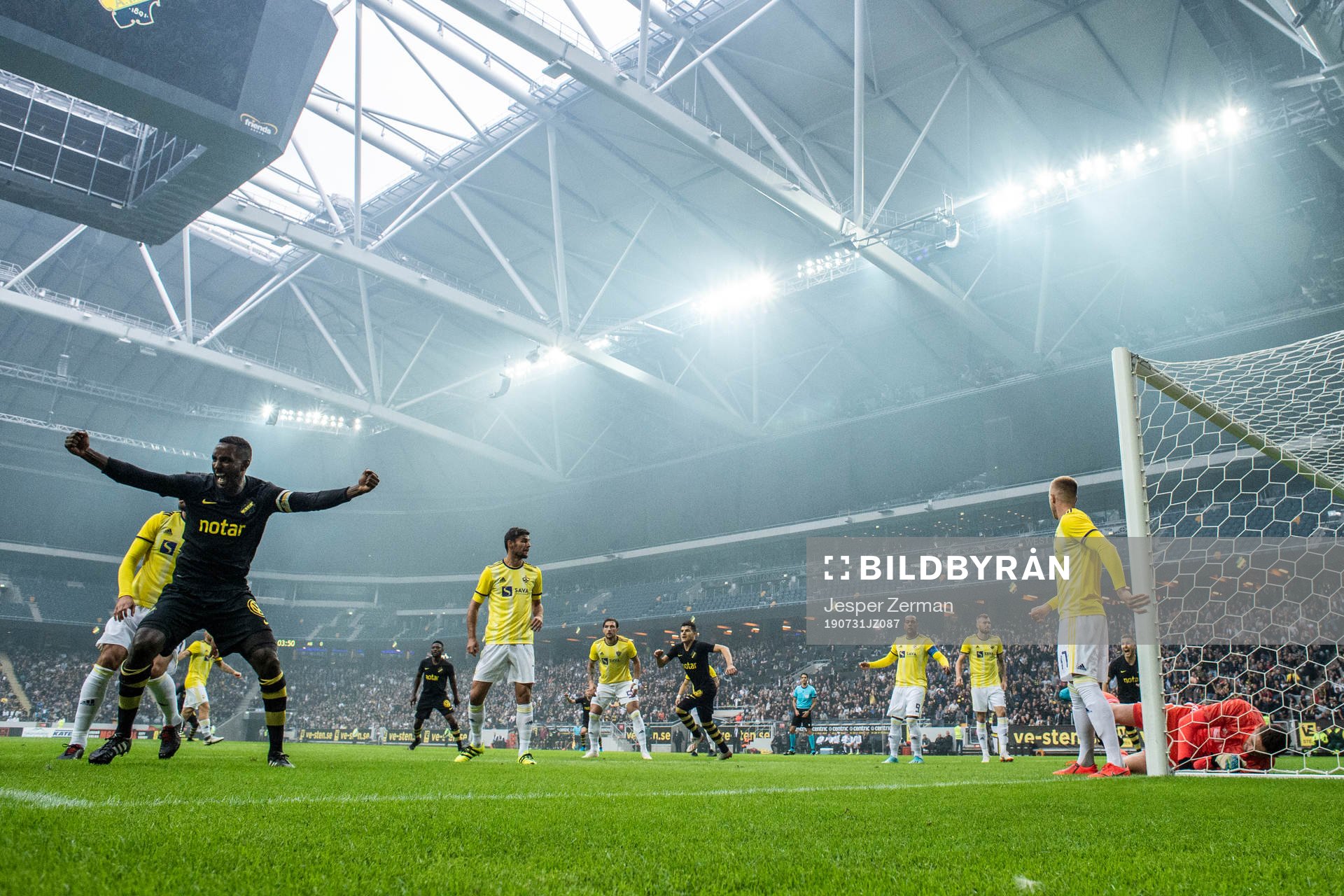 Henok Goitom of AIK celebrates