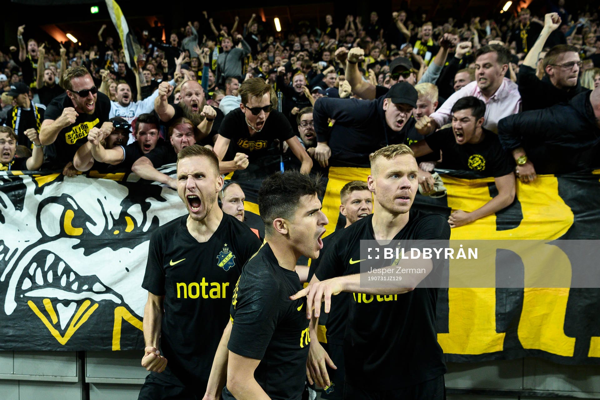 Players of AIK celebrates