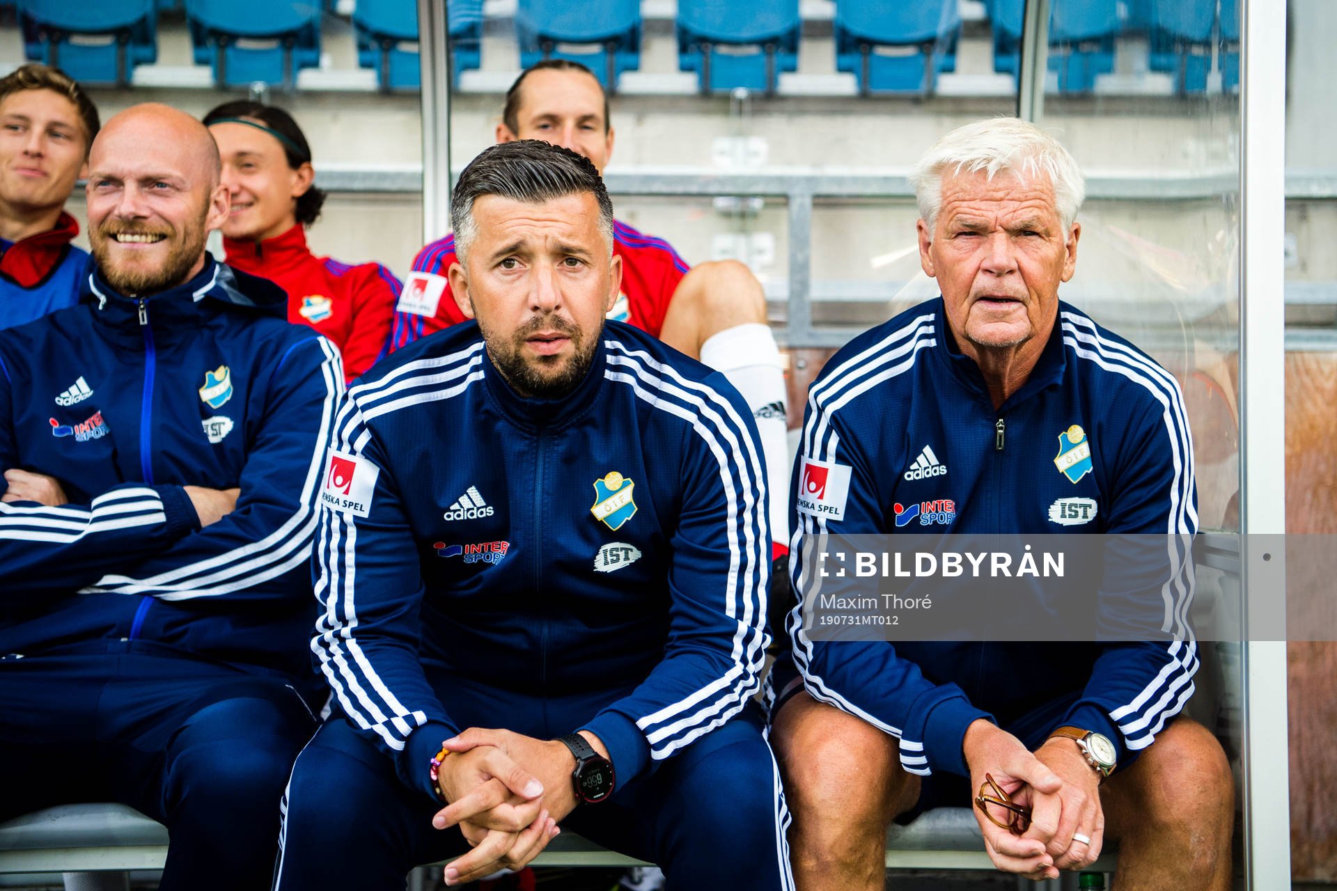 Östers tränare Dennis Velic och assisterande Karl Gunnar