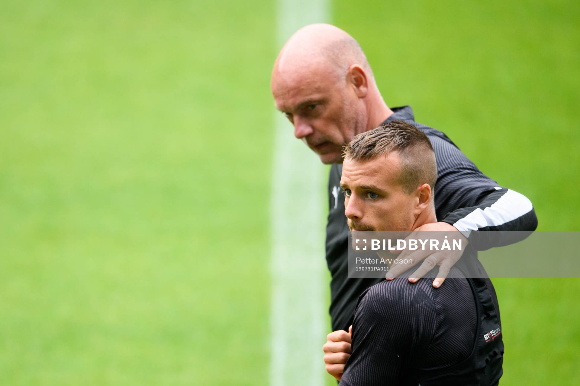 Uwe Rösler, head coach and Eric Larsson of Malmö FF