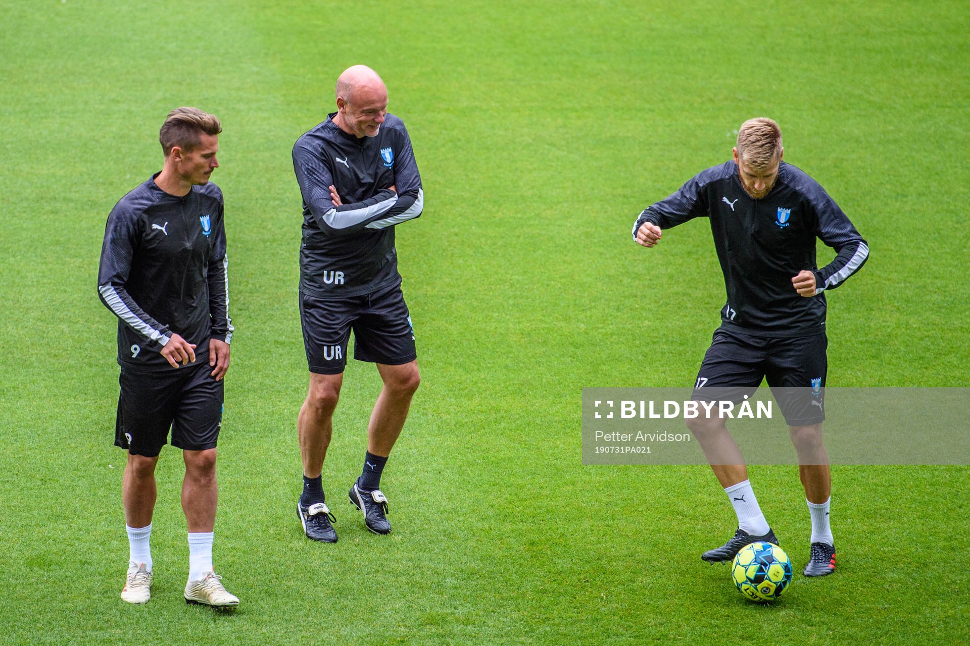 Markus Rosenberg, Uwe Rösler, head coach and Rasmus