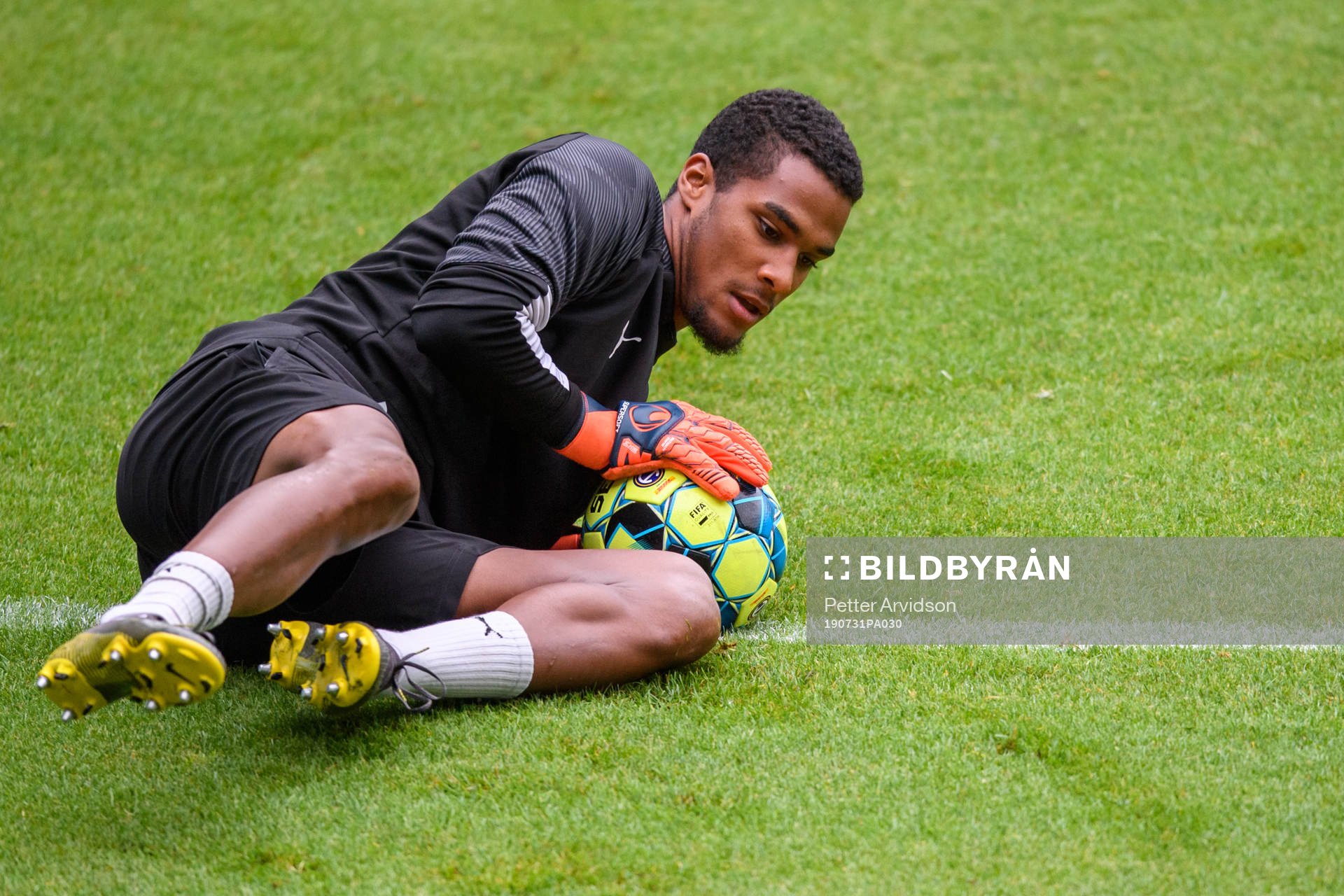 Goalkeeper Lamin Sarr of Malmö FF
