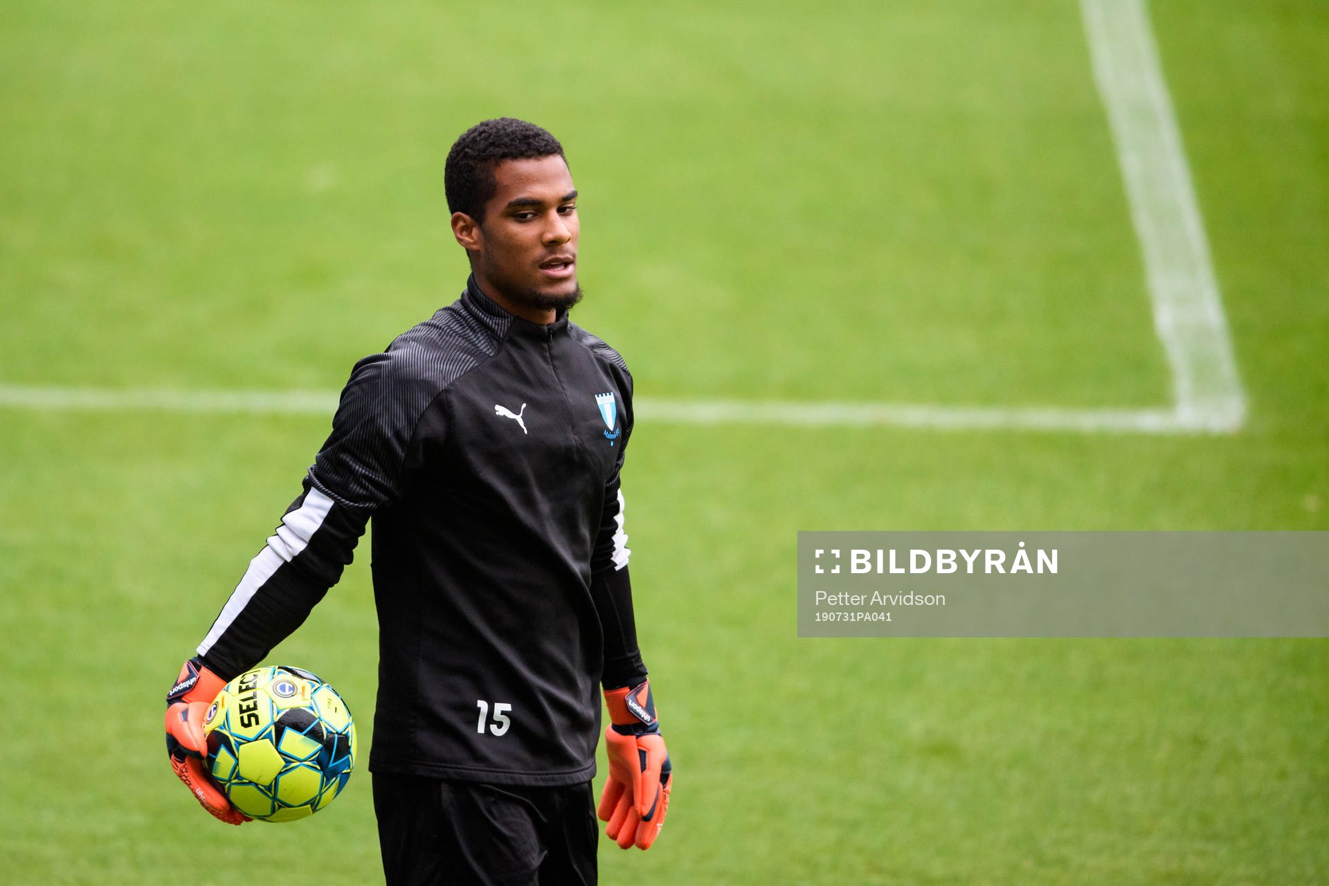 Goalkeeper Lamin Sarr of Malmö FF