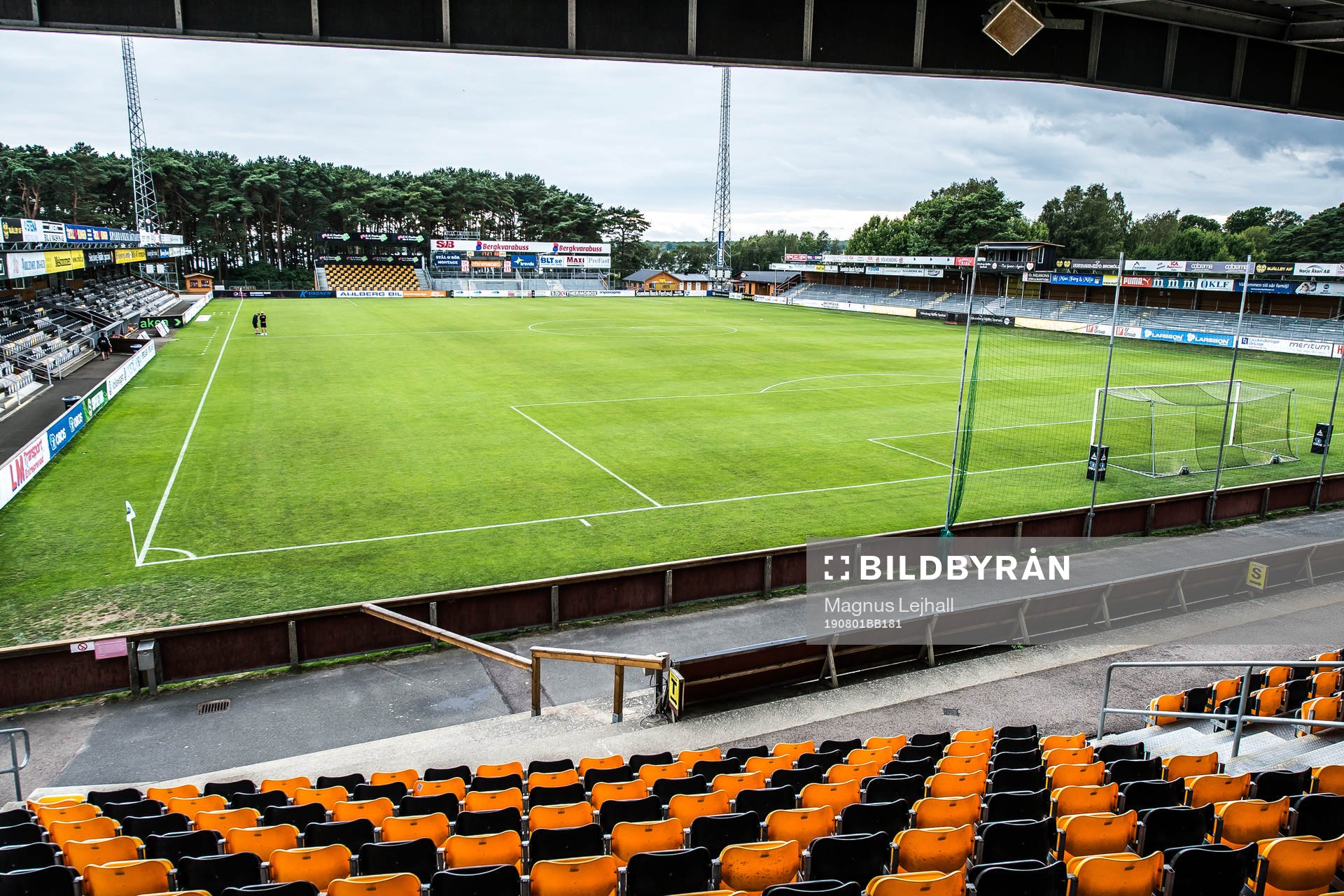 Strandvallen i Mjällby innan fotbollsmatchen i superettan