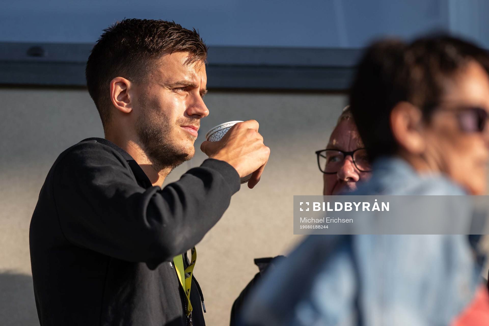 Alexander Jeremejeff of Häcken in the stands