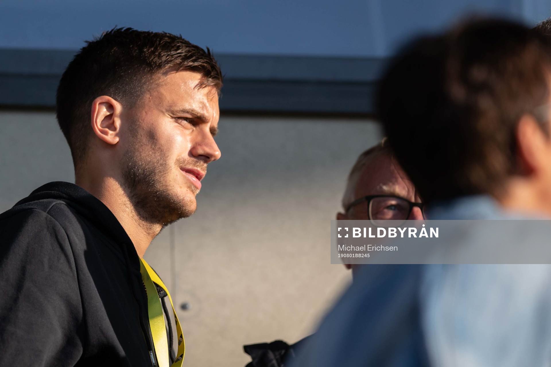 Alexander Jeremejeff of Häcken in the stands
