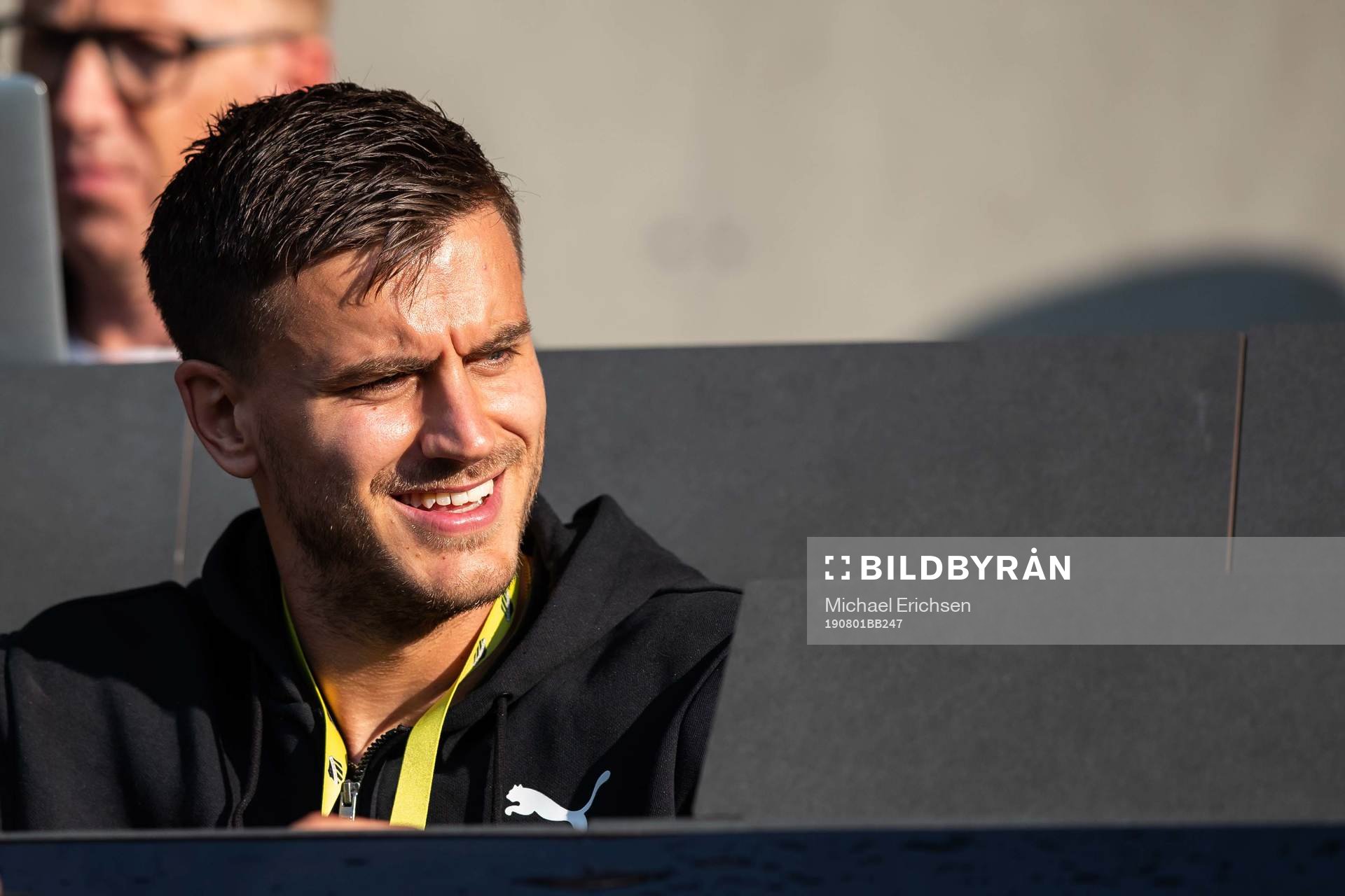 Alexander Jeremejeff of Häcken in the stands