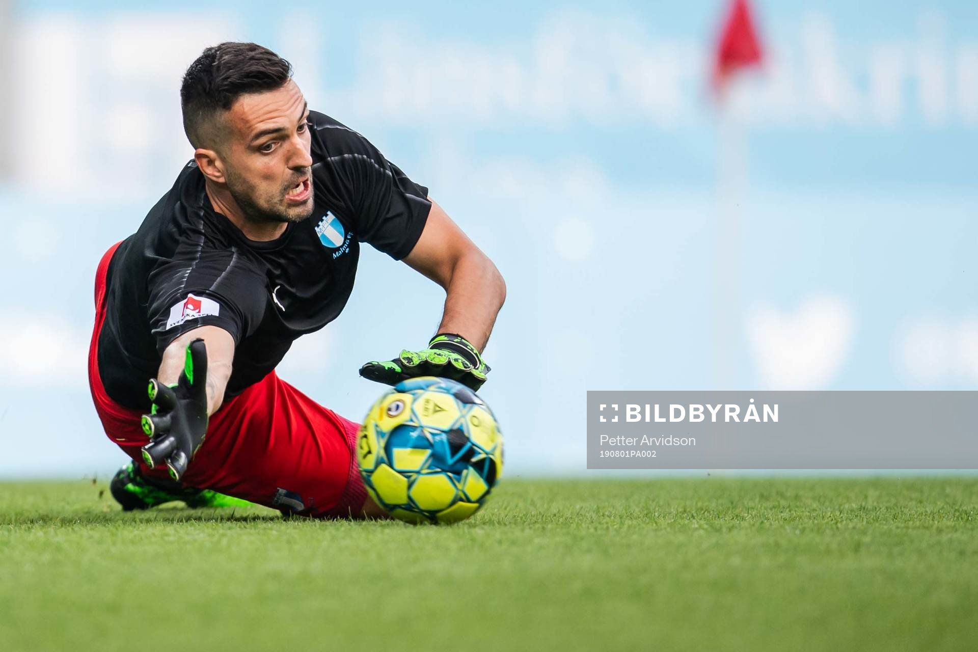 Goalkeeper Dusan Melicharek of Malmö FF