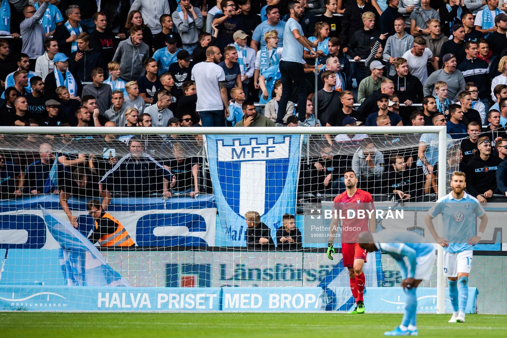 Goalkeeper Dusan Melicharek of Malmö FF looks dejected