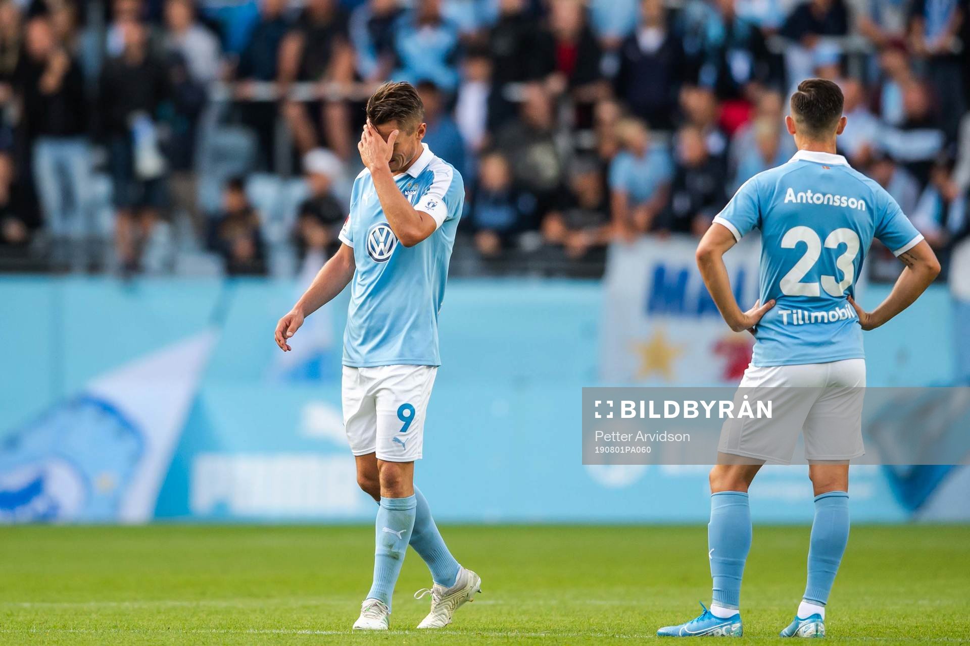 Markus Rosenberg and Marcus Antonsson of Malmö FF look