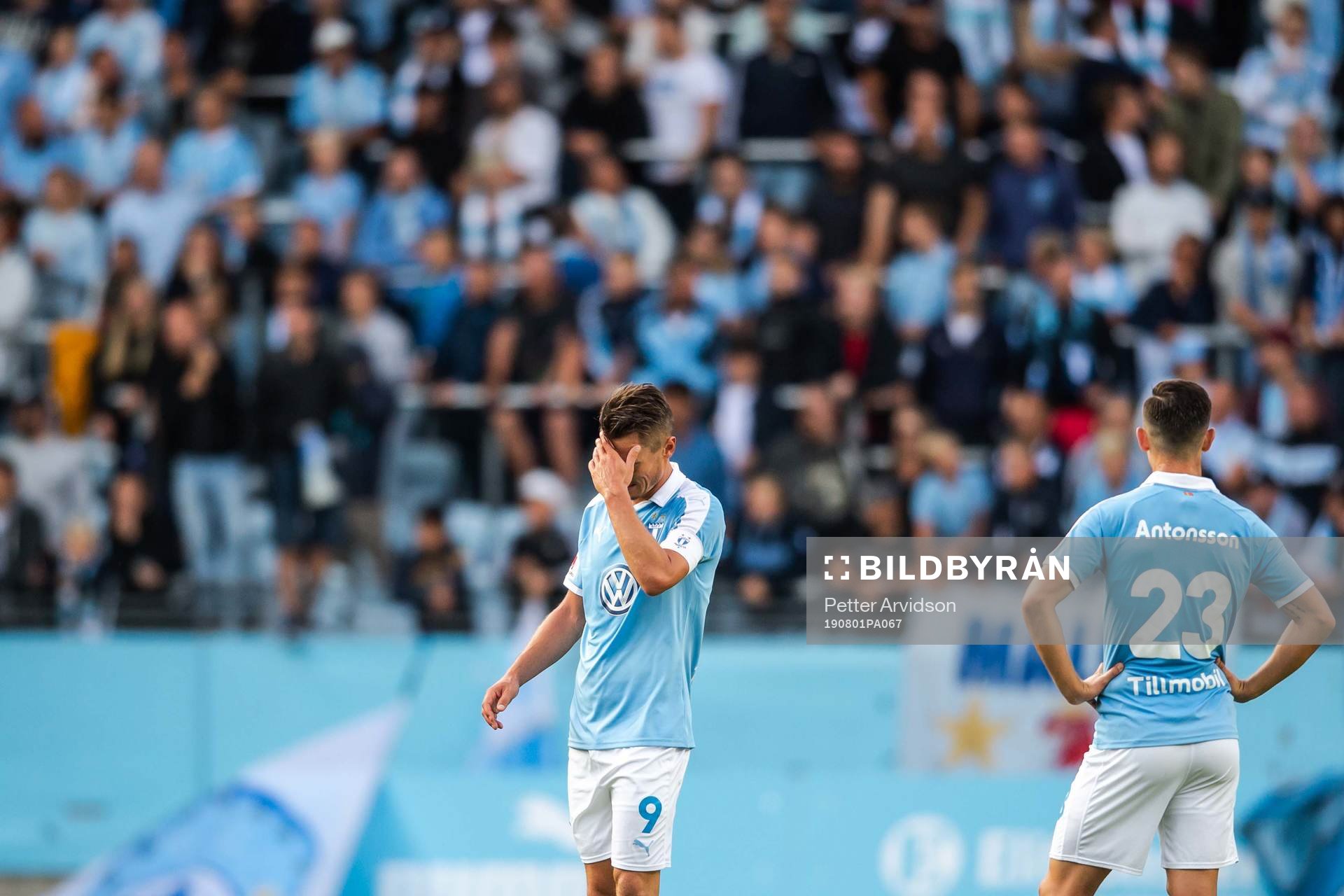 Markus Rosenberg and Marcus Antonsson of Malmö FF look