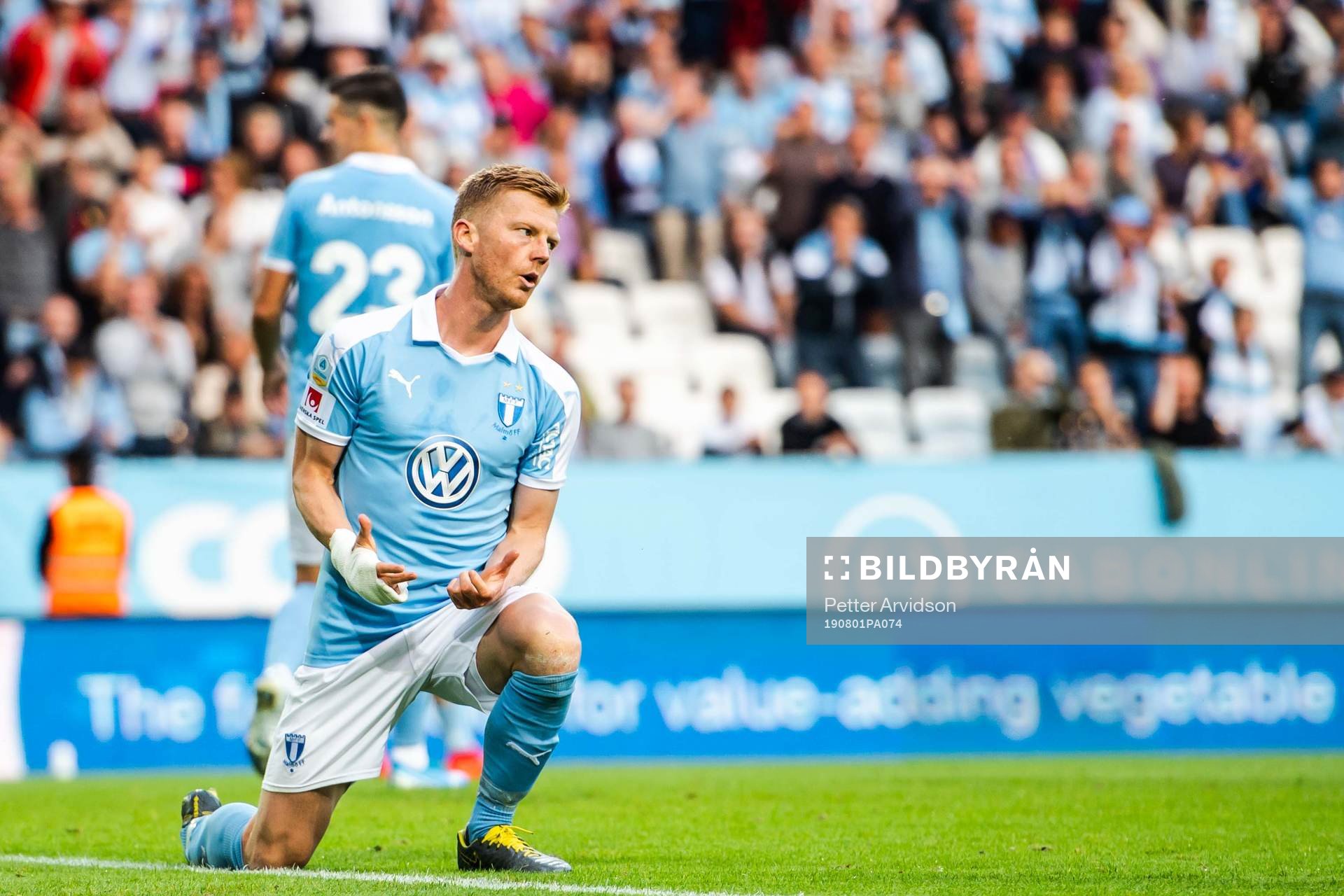 Anders Christiansen of Malmö FF looks dejected