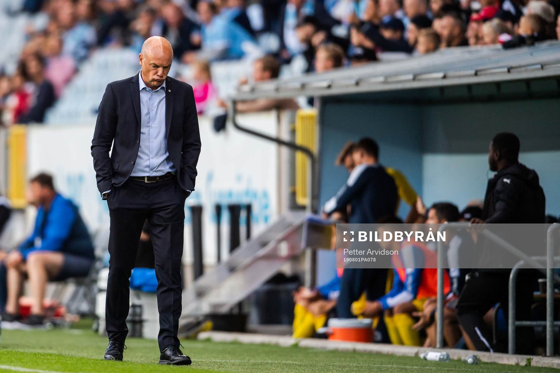 Uwe Rösler, head coach of Malmö FF looks dejected