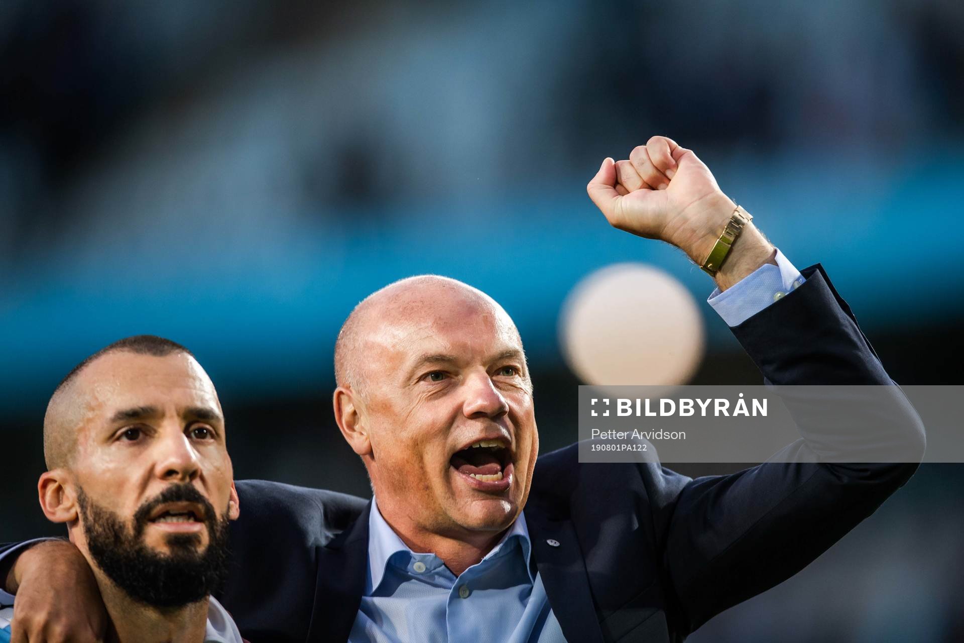Guillermo Molins and Uwe Rösler, head coach of Malmö FF