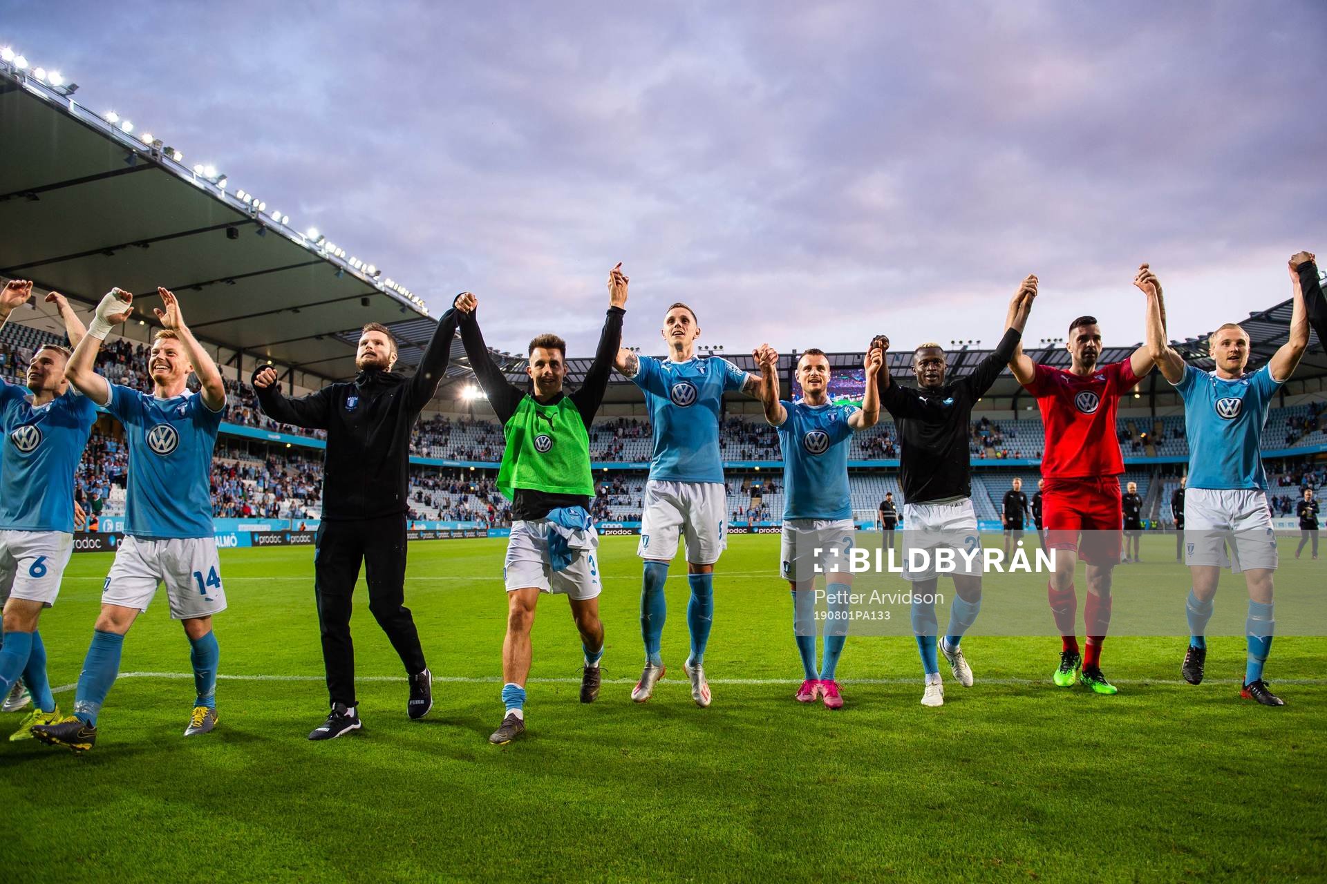 Players of Malmö FF celebrate