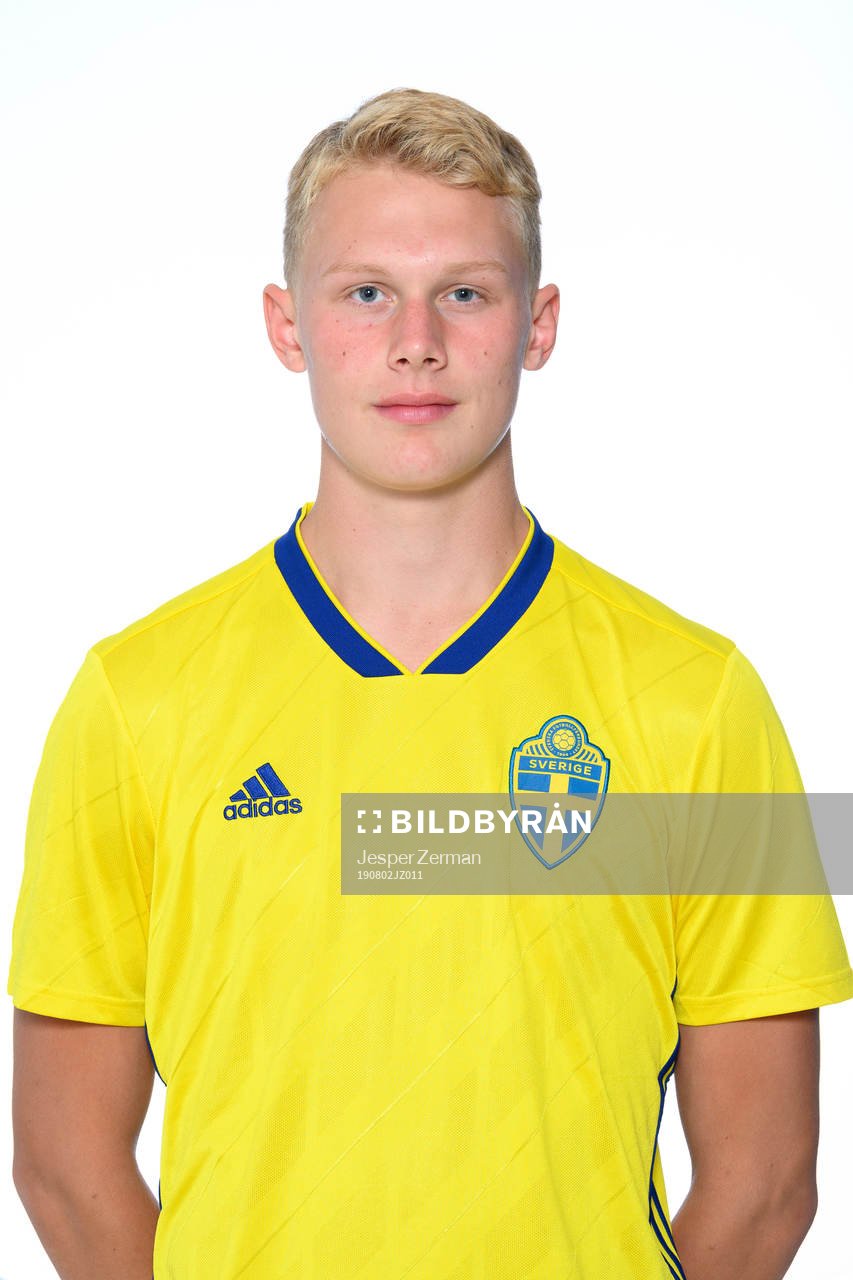 Noah Nordén i P15-landslaget poserar för porträtt den 2 augusti 2019 i Stockholm.